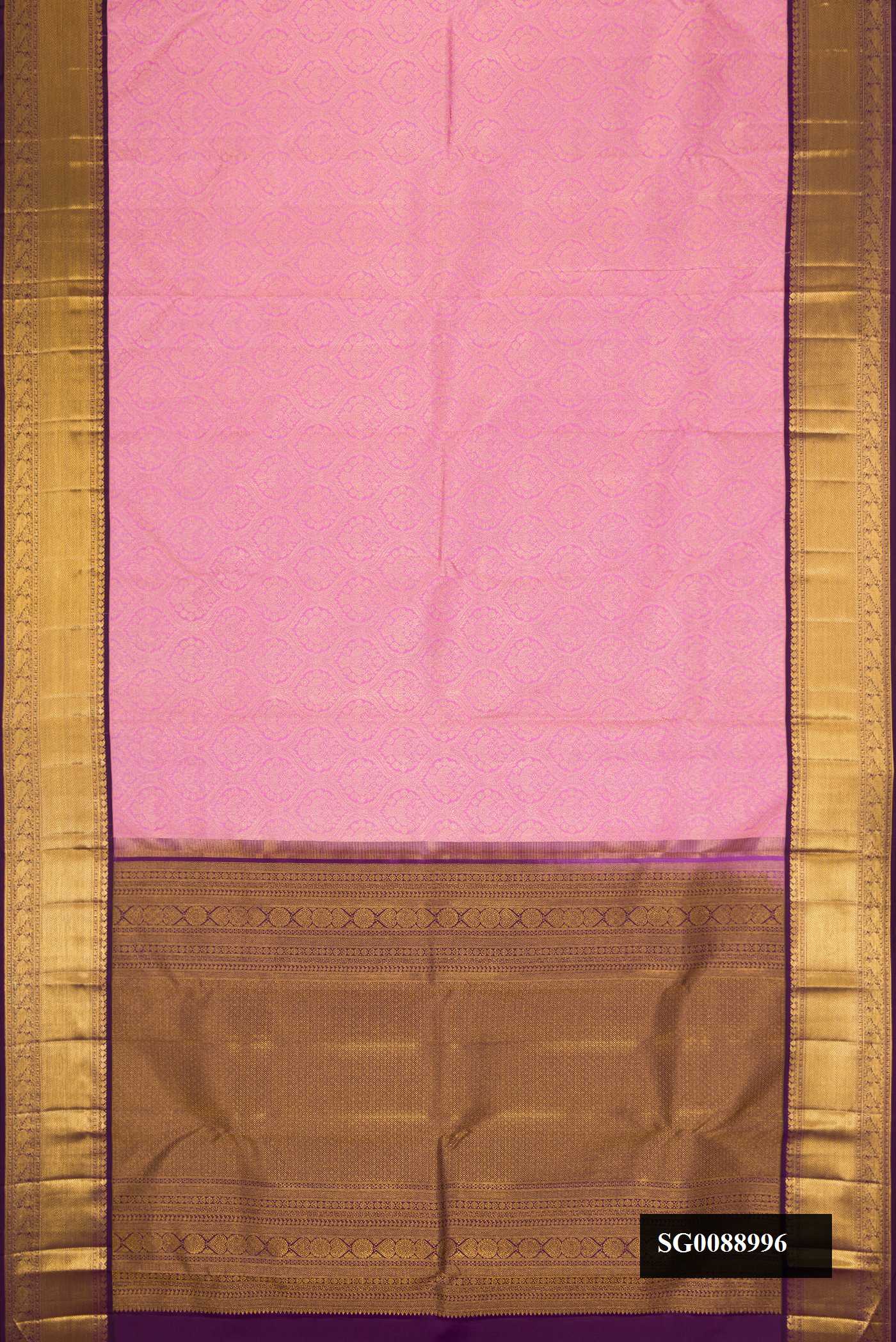 Pink Dual Tone Kanchipuram Silk Saree