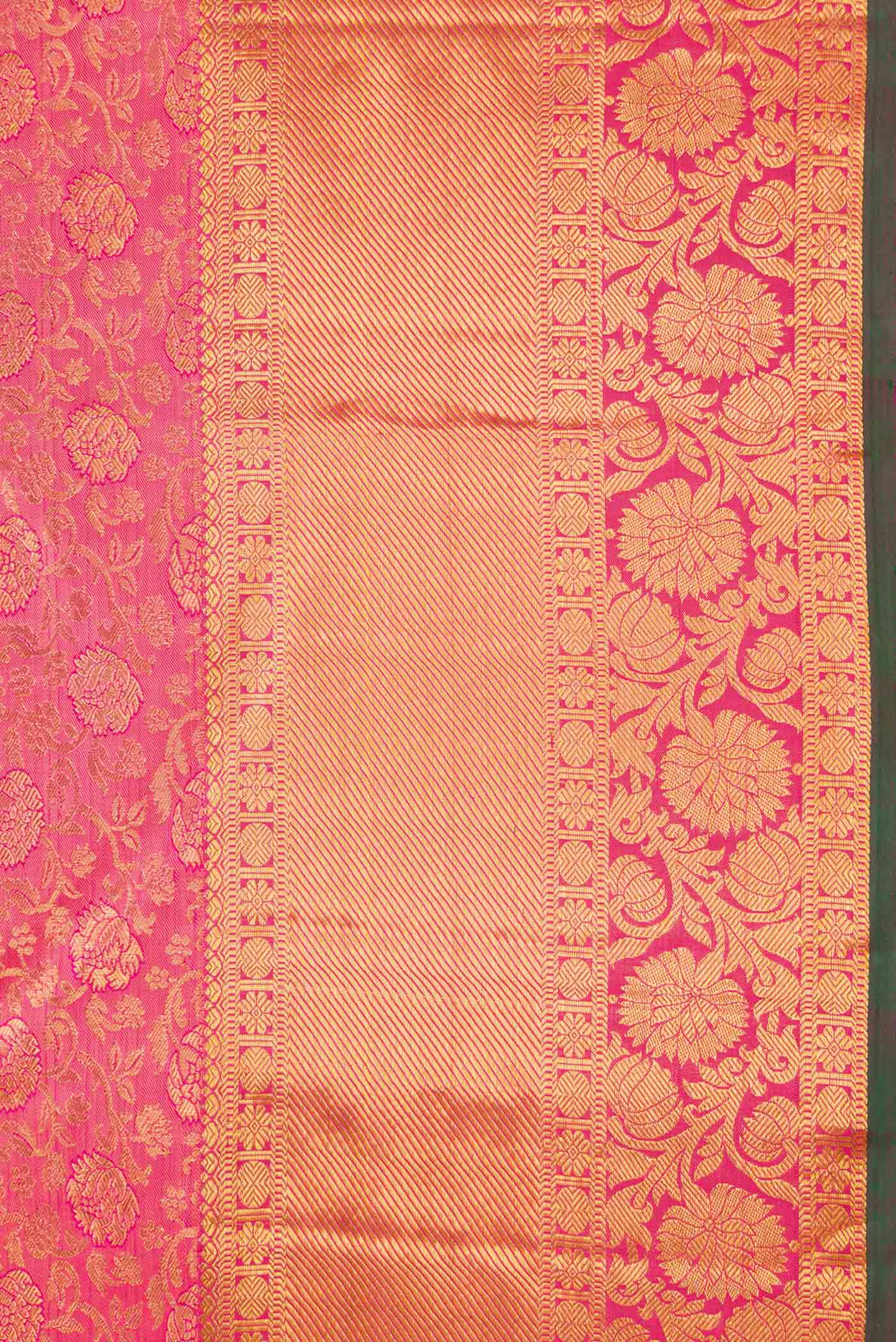 Pink Dual Tone Kanchipuram Silk Saree - Image 3