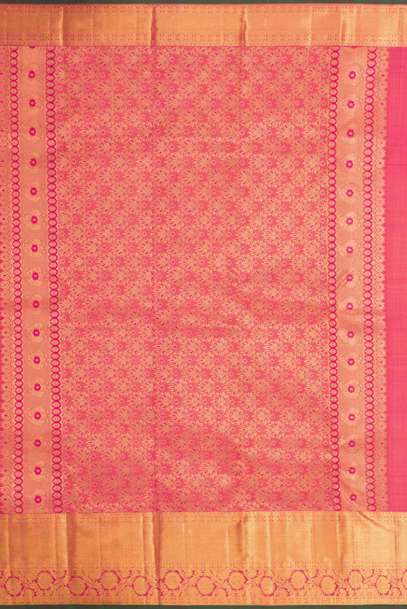 Pink Dual Tone Kanchipuram Silk Saree - Image 7