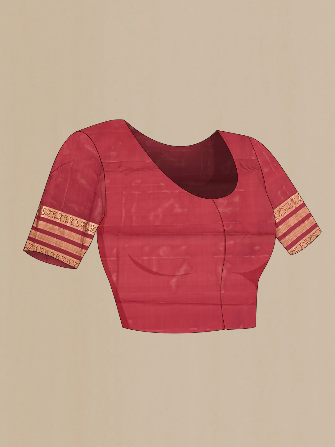 Pink Kanchipuram Silk Saree - Image 5