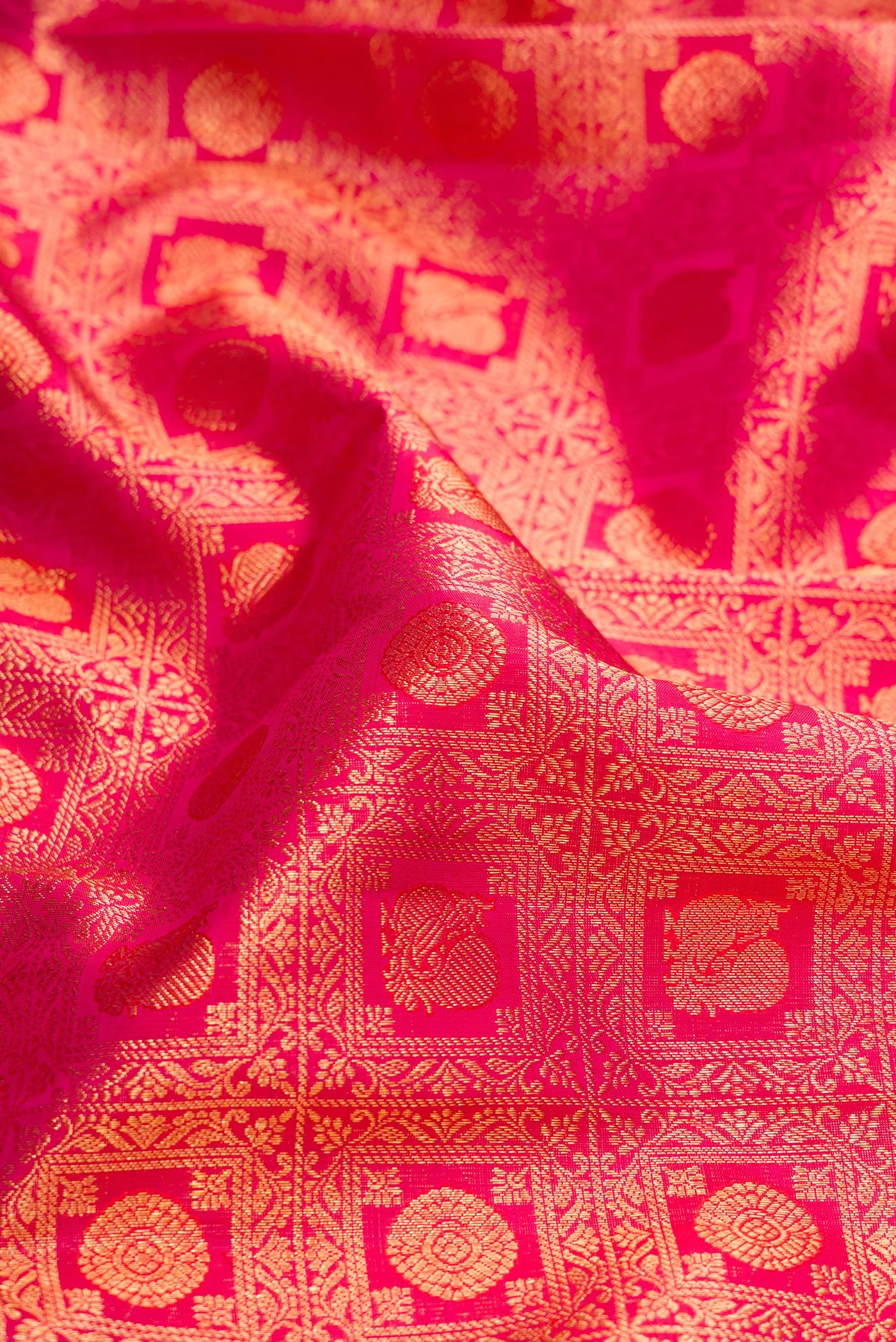 Pink Kanchipuram Silk Saree - Image 2