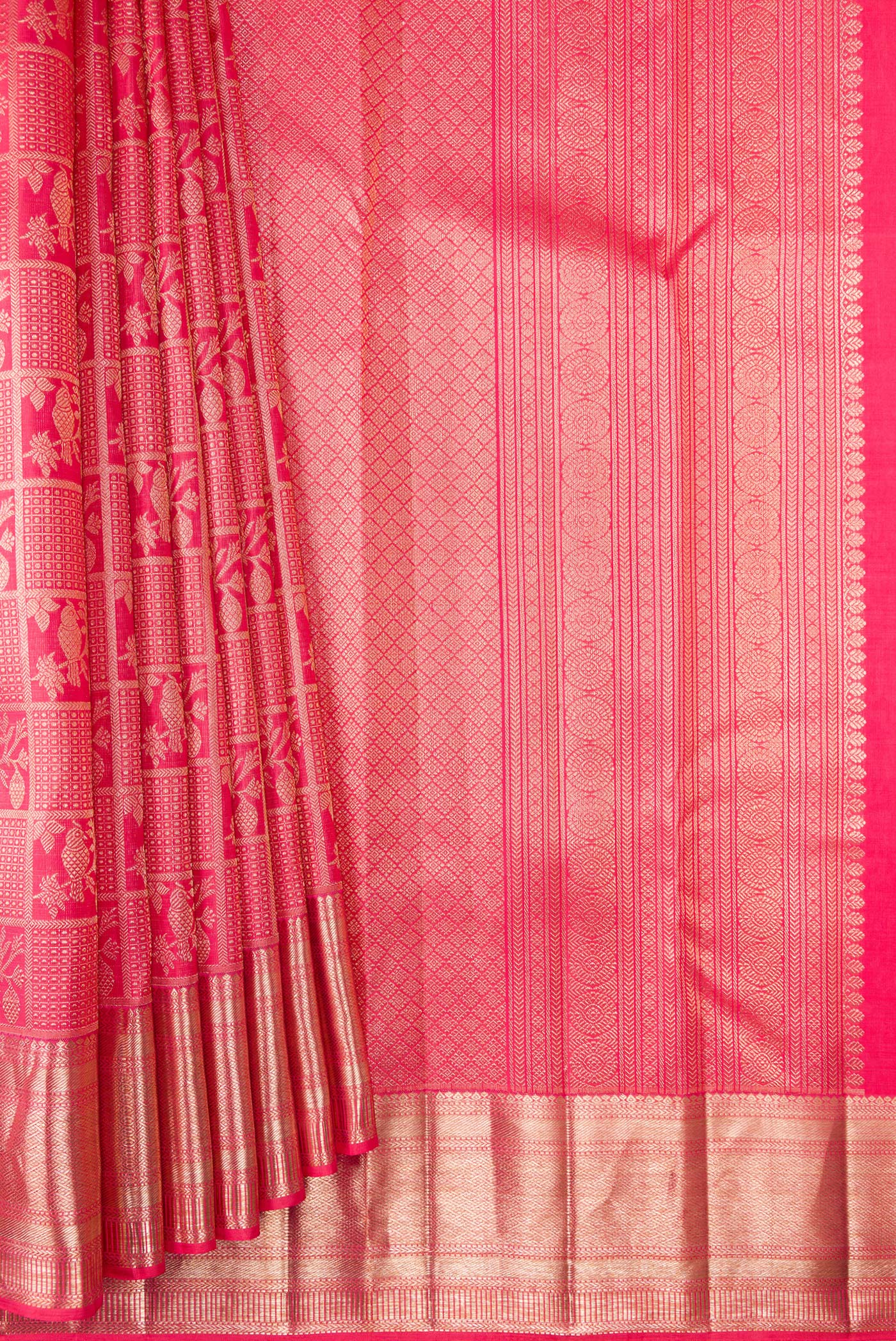 Pink Kanchipuram Silk Saree - Image 4