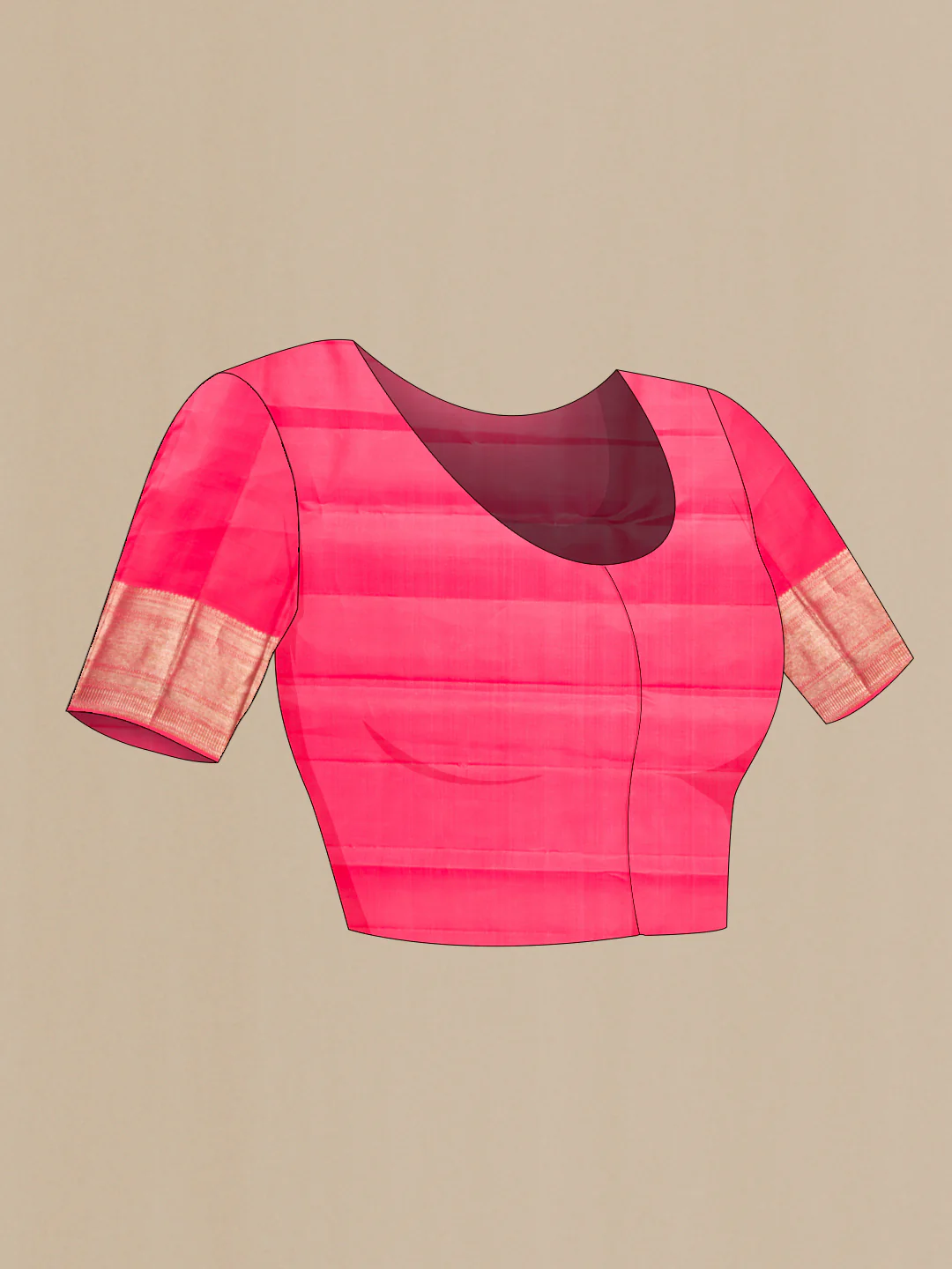 Pink Kanchipuram Silk Saree - Image 5