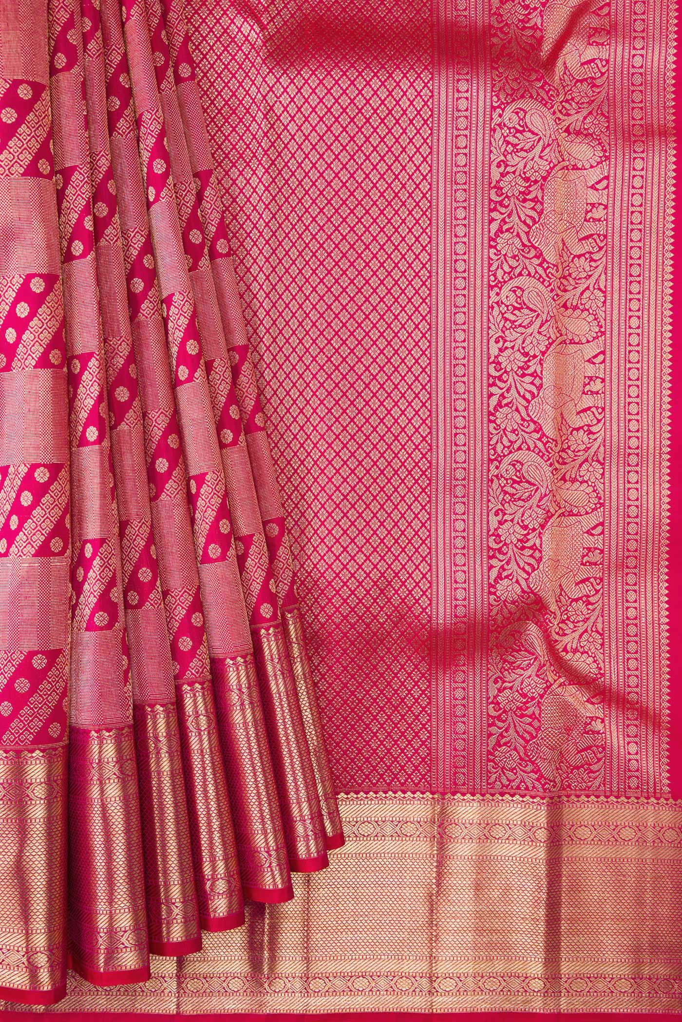 Pink Kanchipuram Silk Saree - Image 4