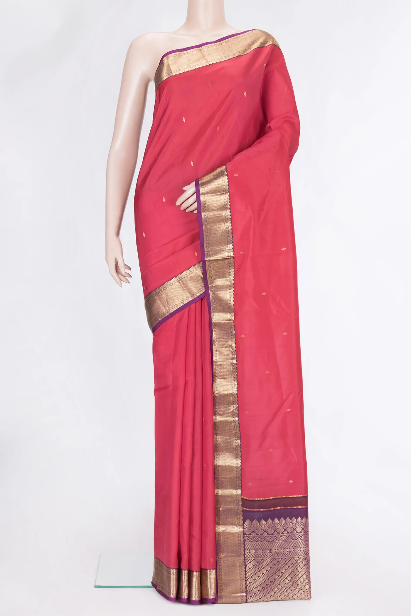 Pink Kanchipuram Silk Saree