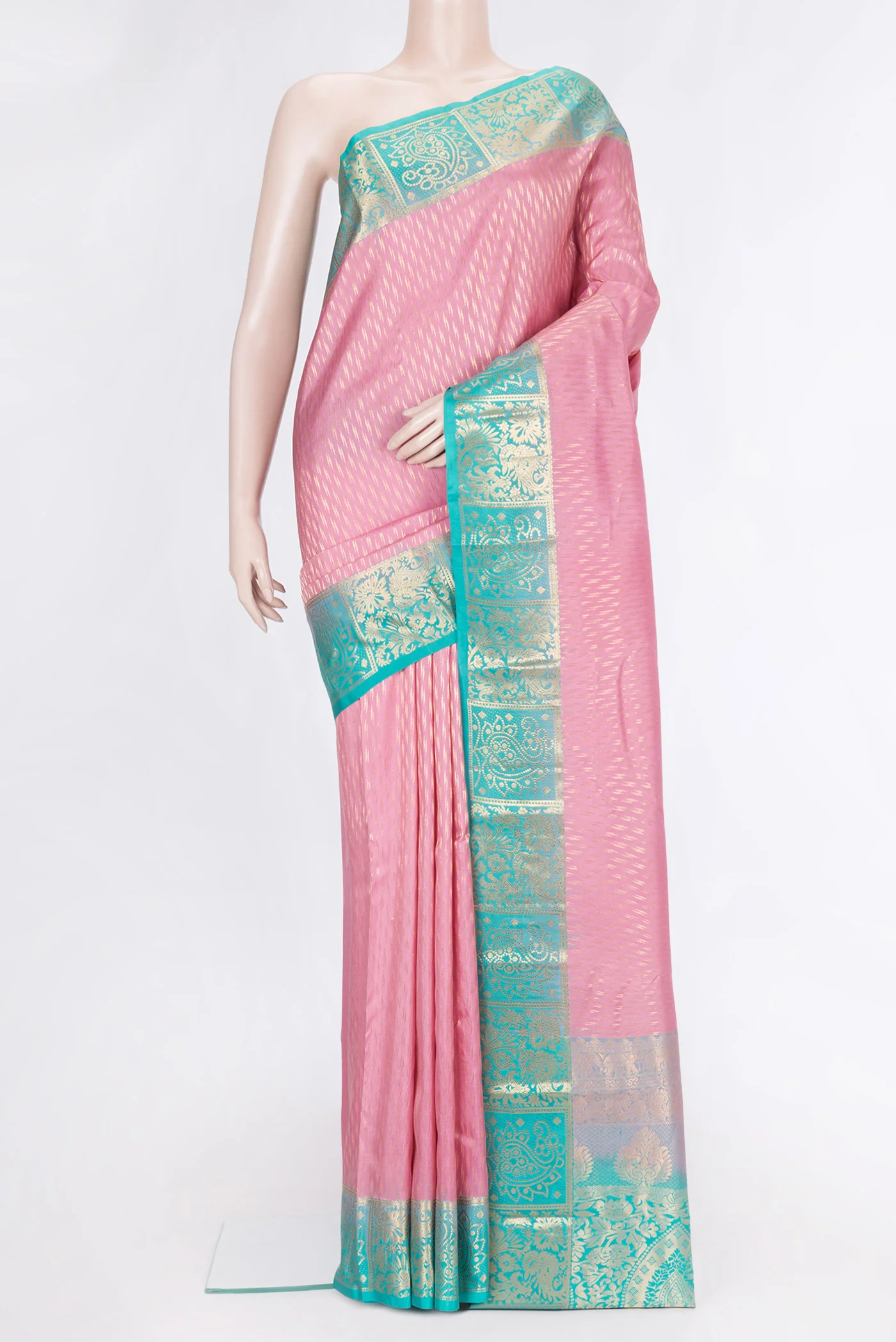 Pink Kanchipuram Silk Saree
