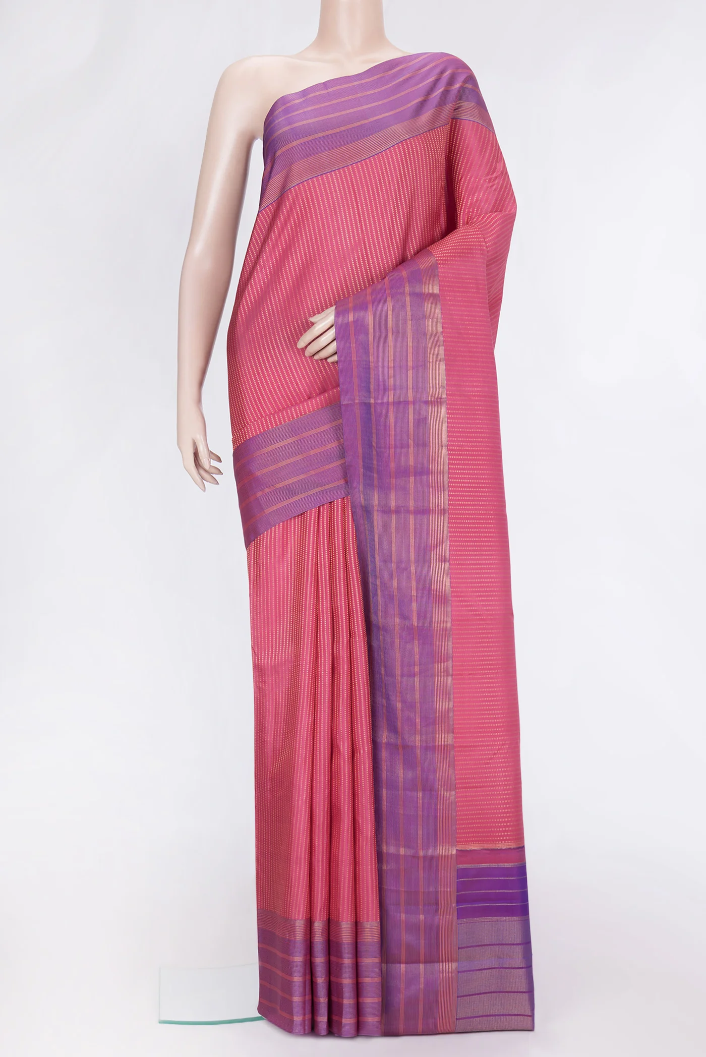 Pink Kanchipuram Silk Saree