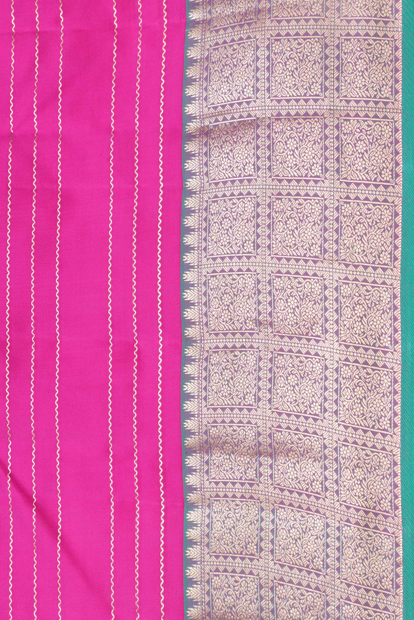 Rani Pink Kanchipuram Silk Saree - Image 3