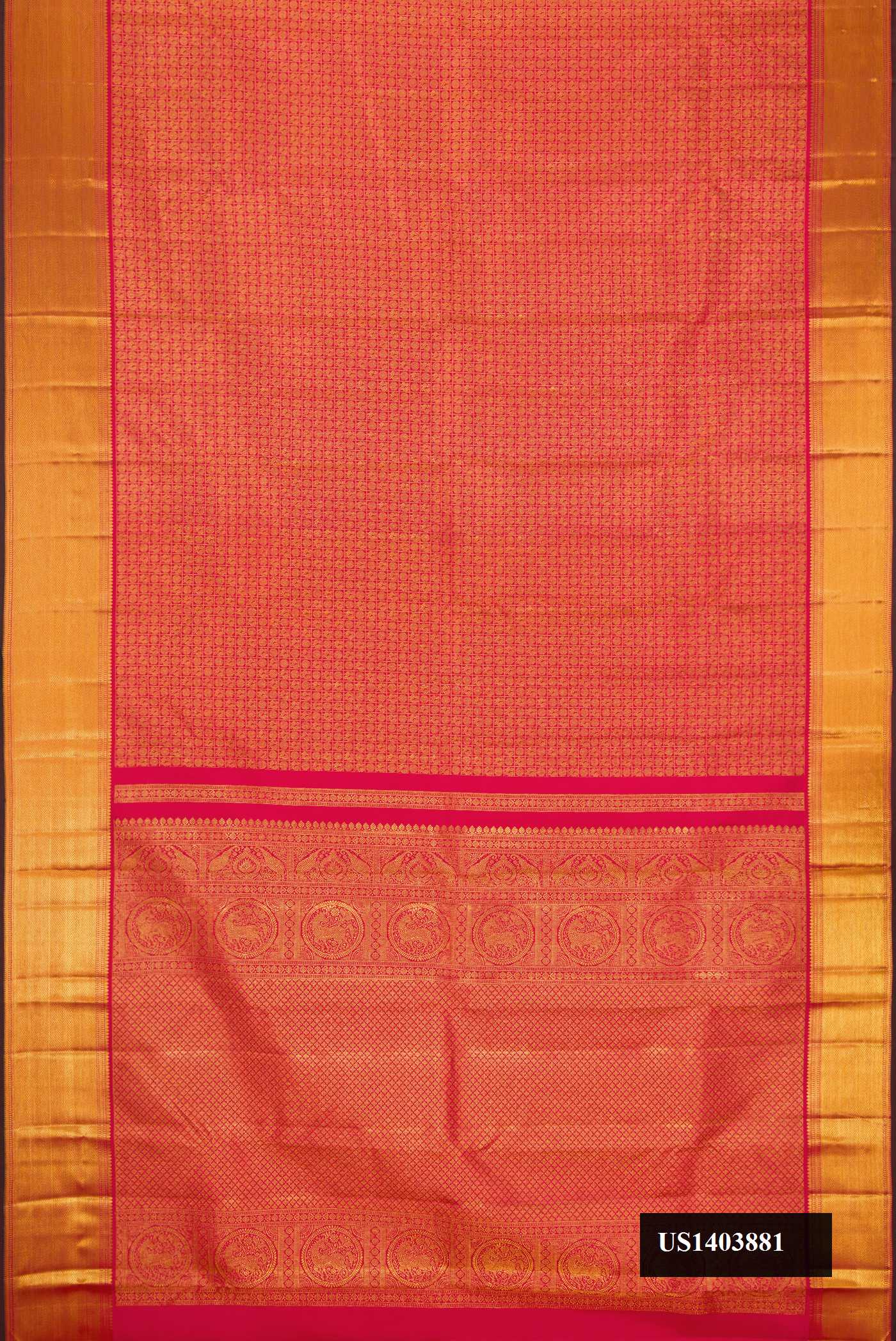 Pink Dual Tone Kanchipuram Silk Saree