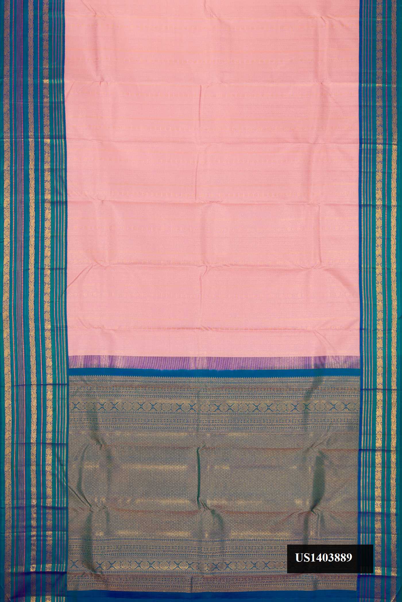 Pink Dual Tone Kanchipuram Silk Saree