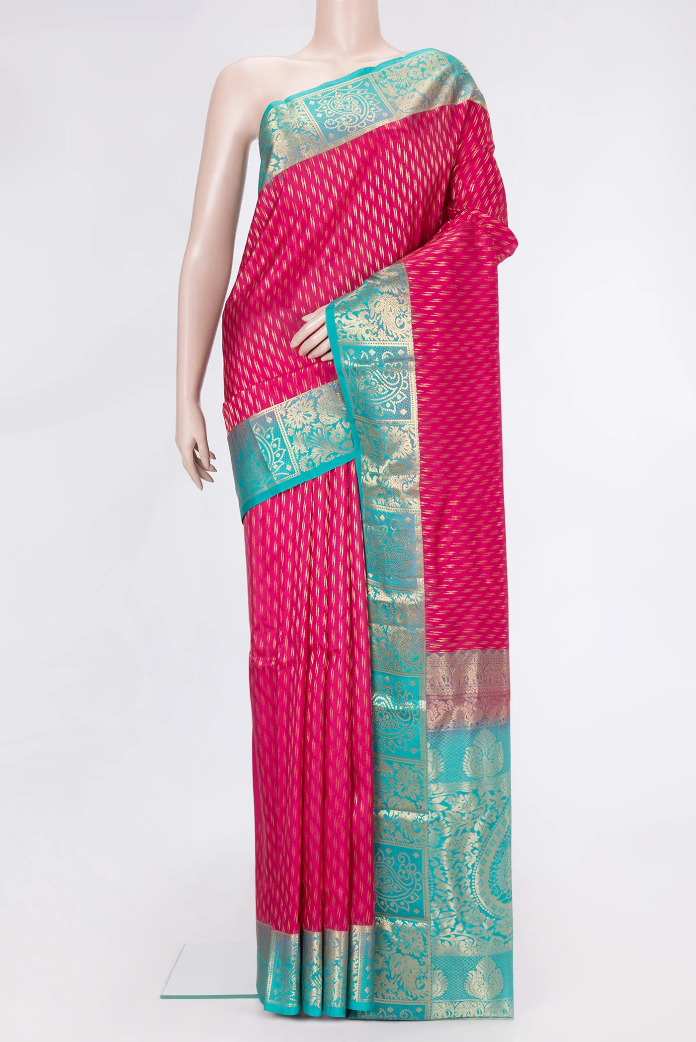 Pink Kanchipuram Silk Saree