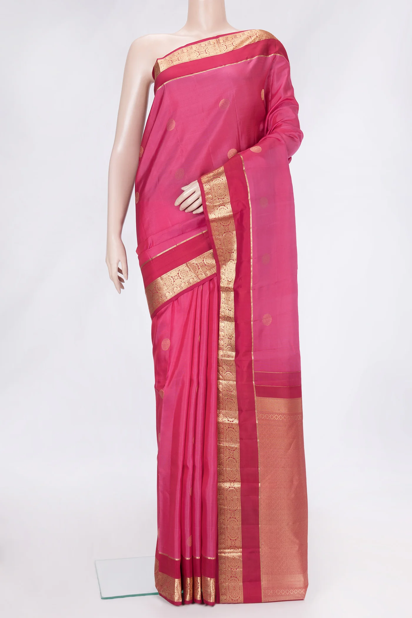 Pink Kanchipuram Silk Saree