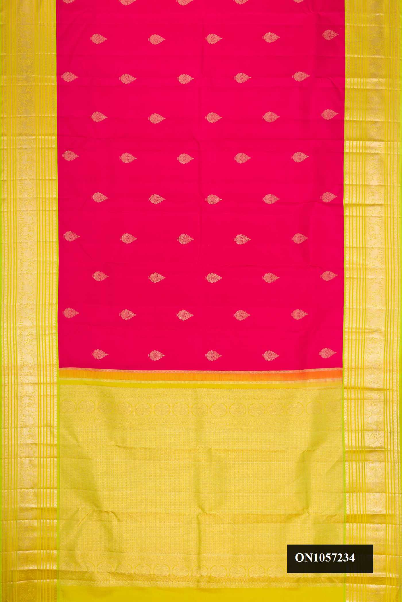 Pink Dual Tone Kanchipuram Silk Saree