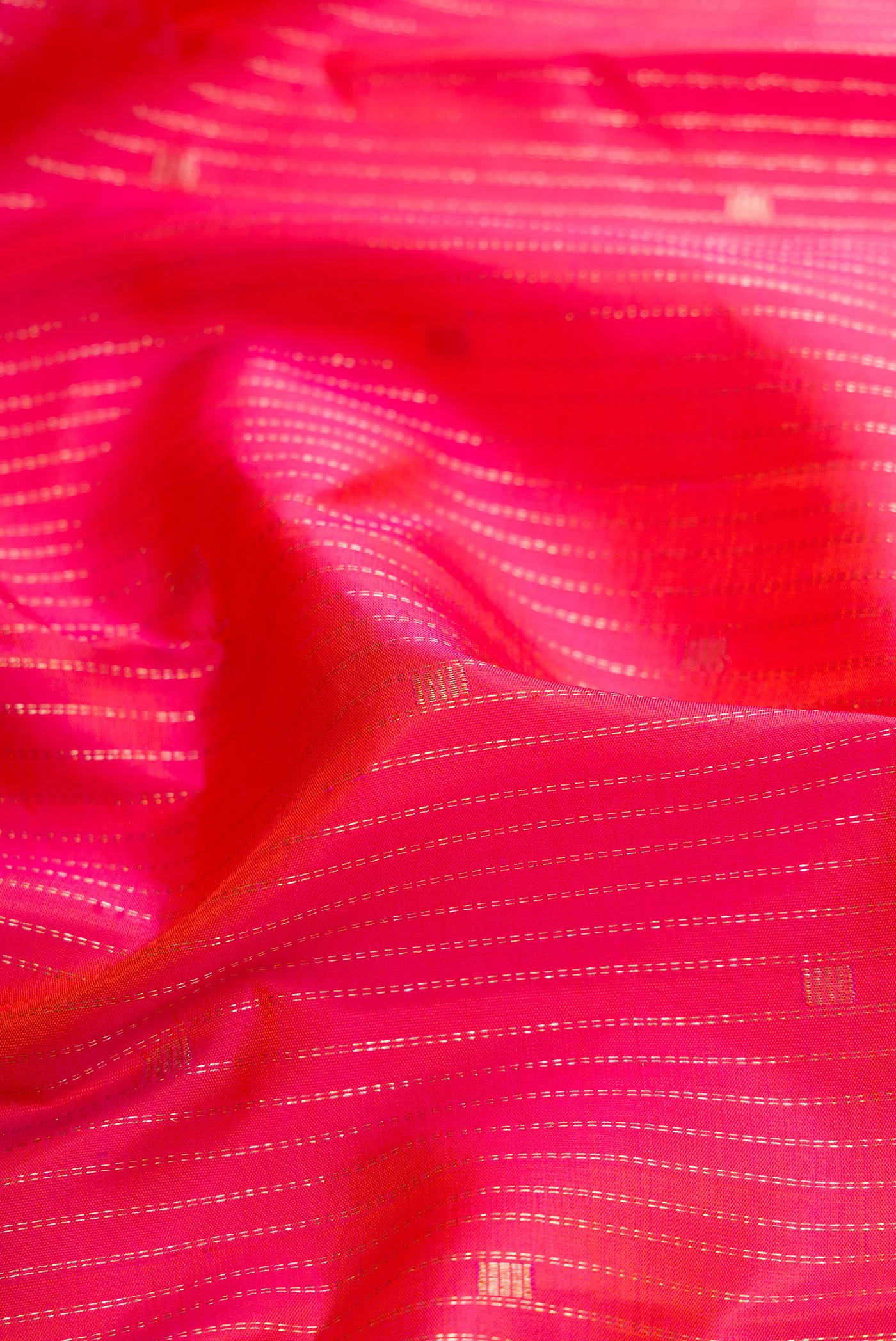 Pink with Orange Color Kanchipuram Silk Saree - Image 2