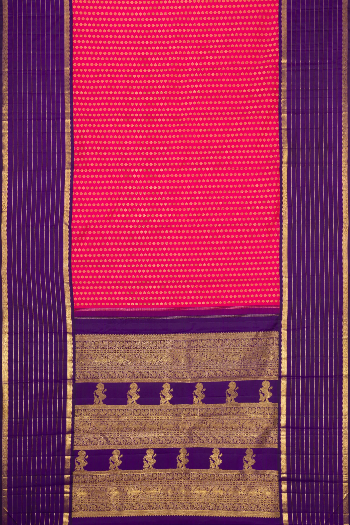 Pink Kanchipuram Silk Saree - Image 6