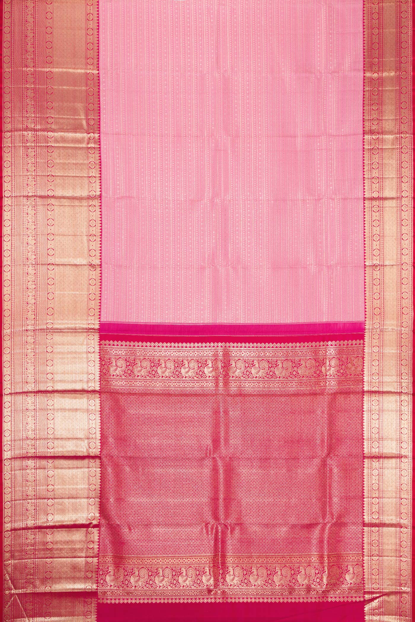 Pink Kanchipuram Silk Saree - Image 7