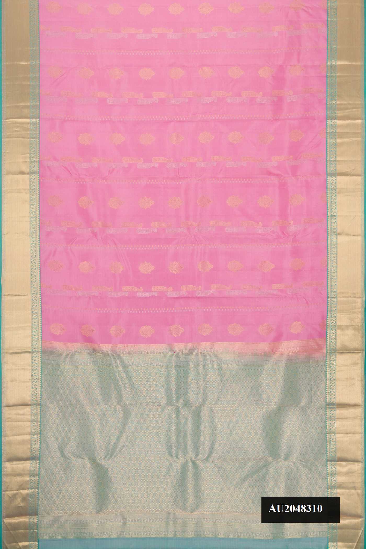 Pink Dual Tone Kanchipuram Silk Saree