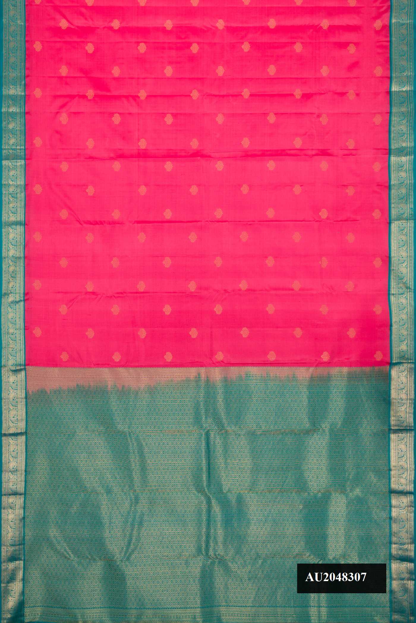 Pink Dual Tone Kanchipuram Silk Saree