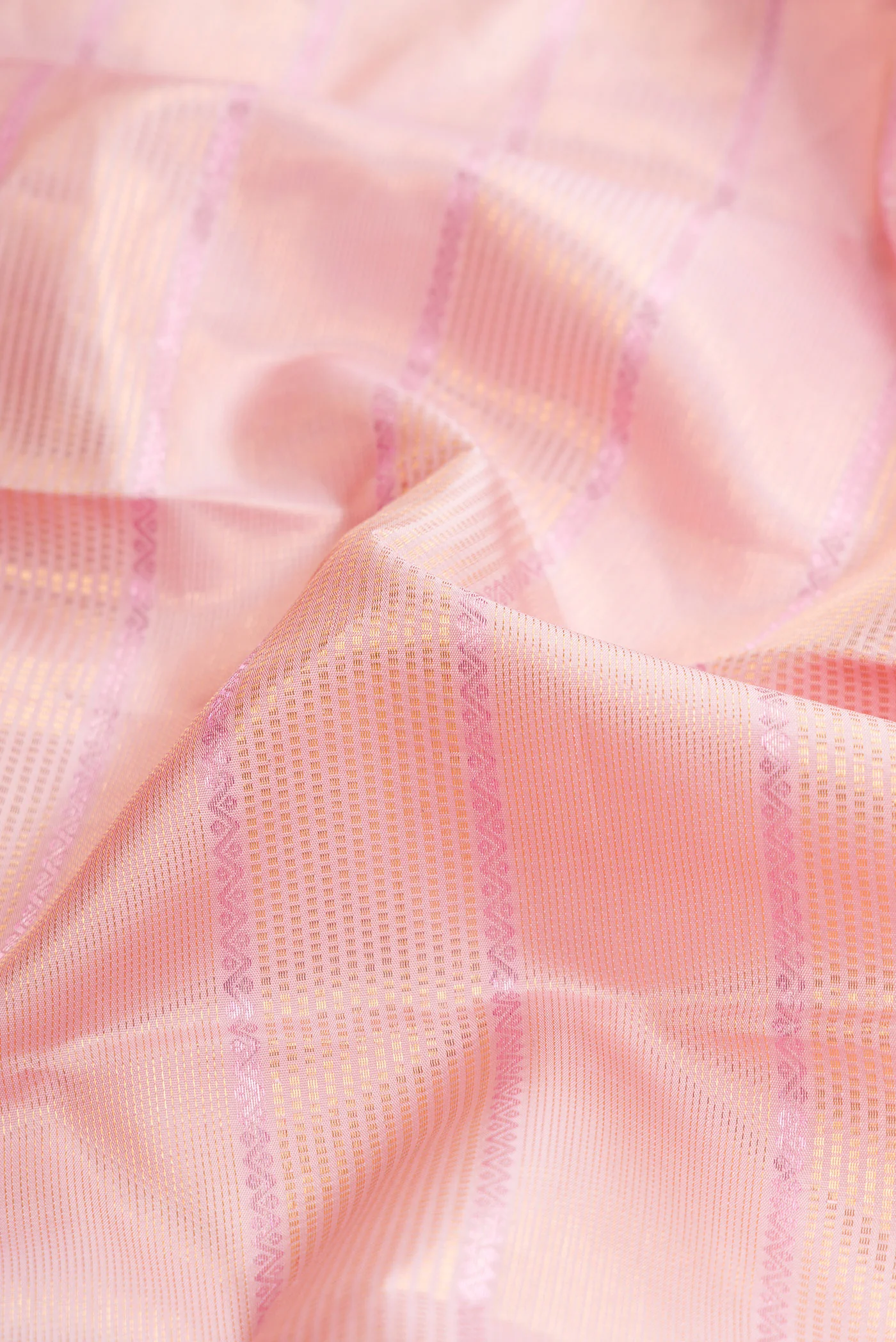 Rose pink Kanchipuram Silk Saree - Image 2