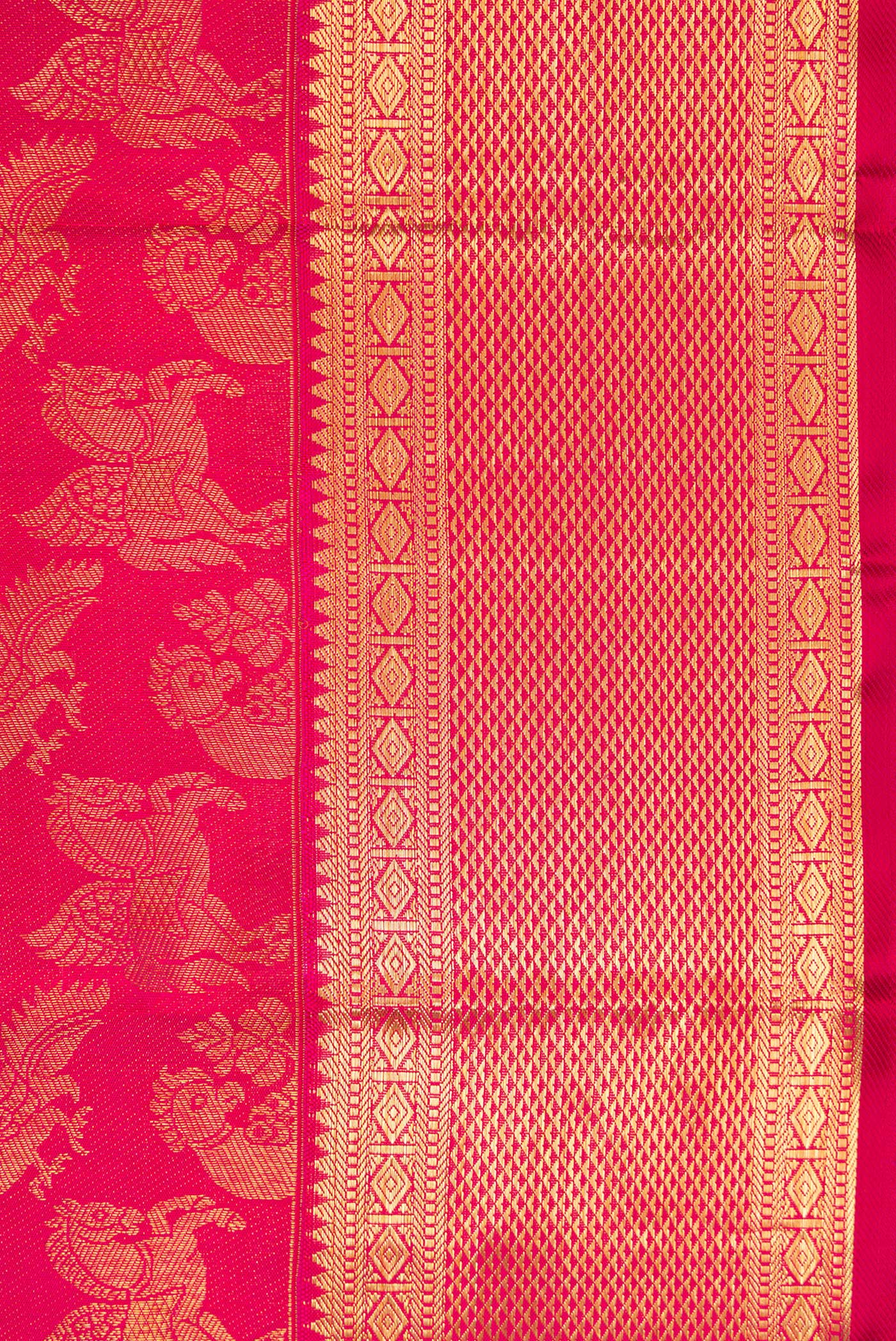 Pink Kanchipuram Silk Saree - Image 3