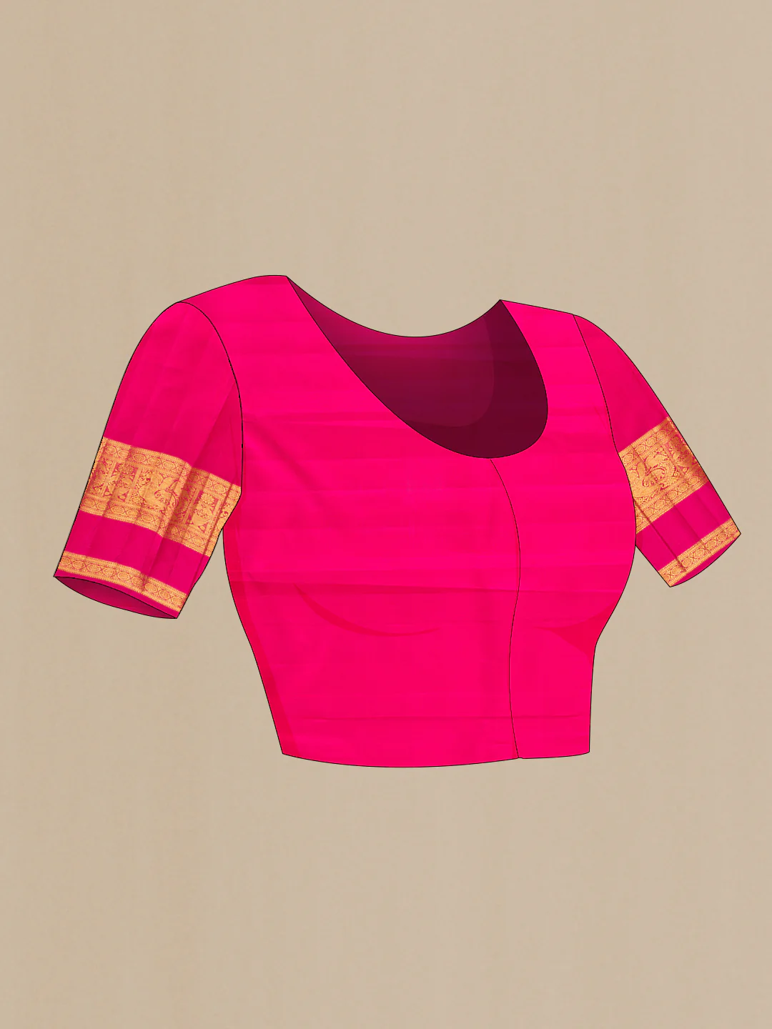 Pink Kanchipuram Silk Saree - Image 5