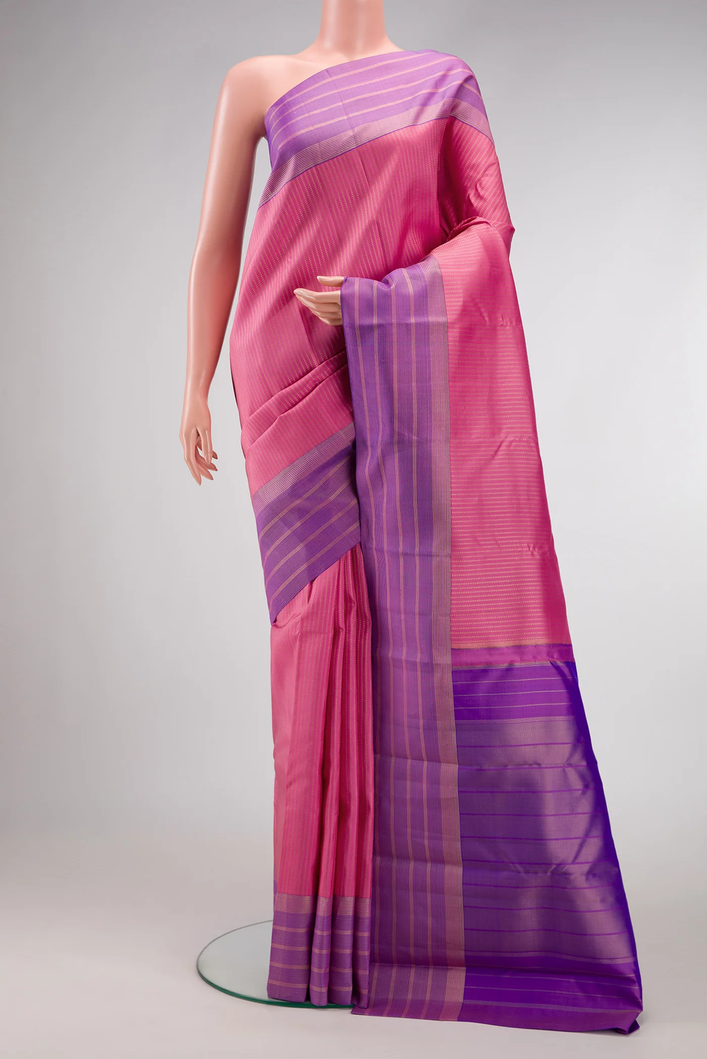 Pink Kanchipuram Silk Saree