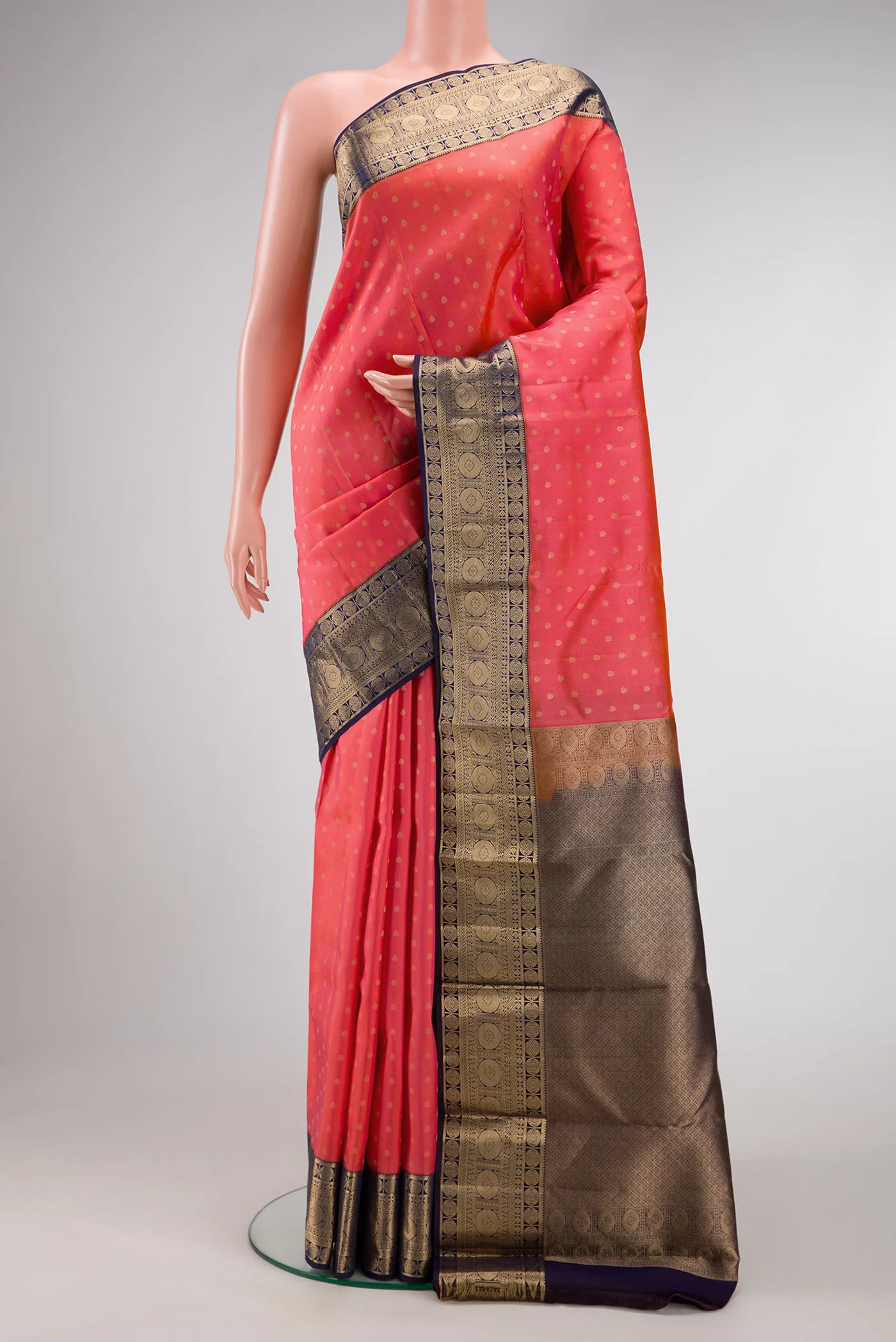Pink Kanchipuram Silk Saree