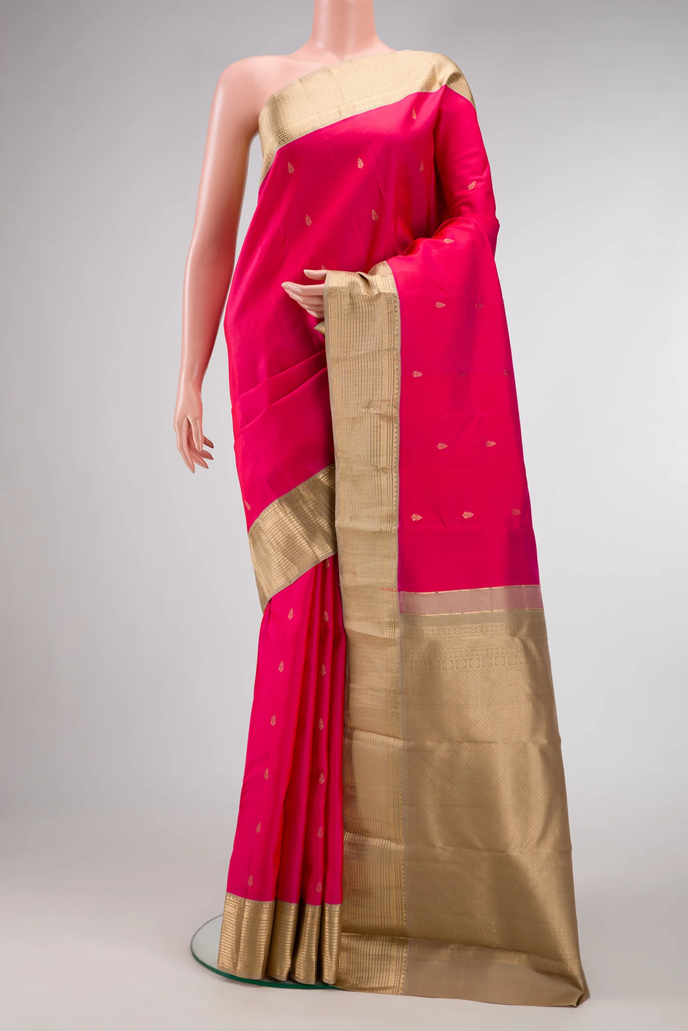 Pink Kanchipuram Silk Saree