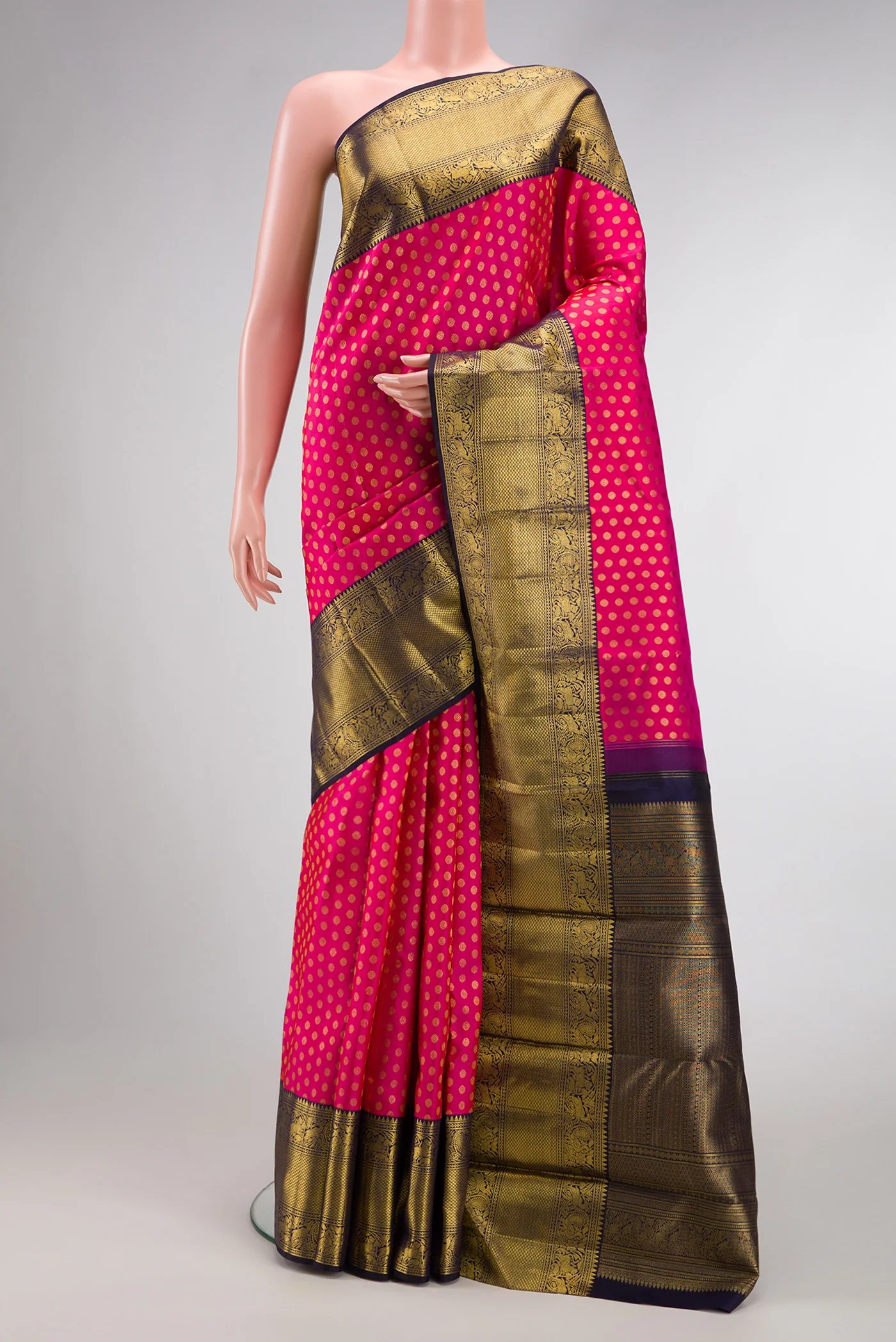 Pink Kanchipuram Silk Saree