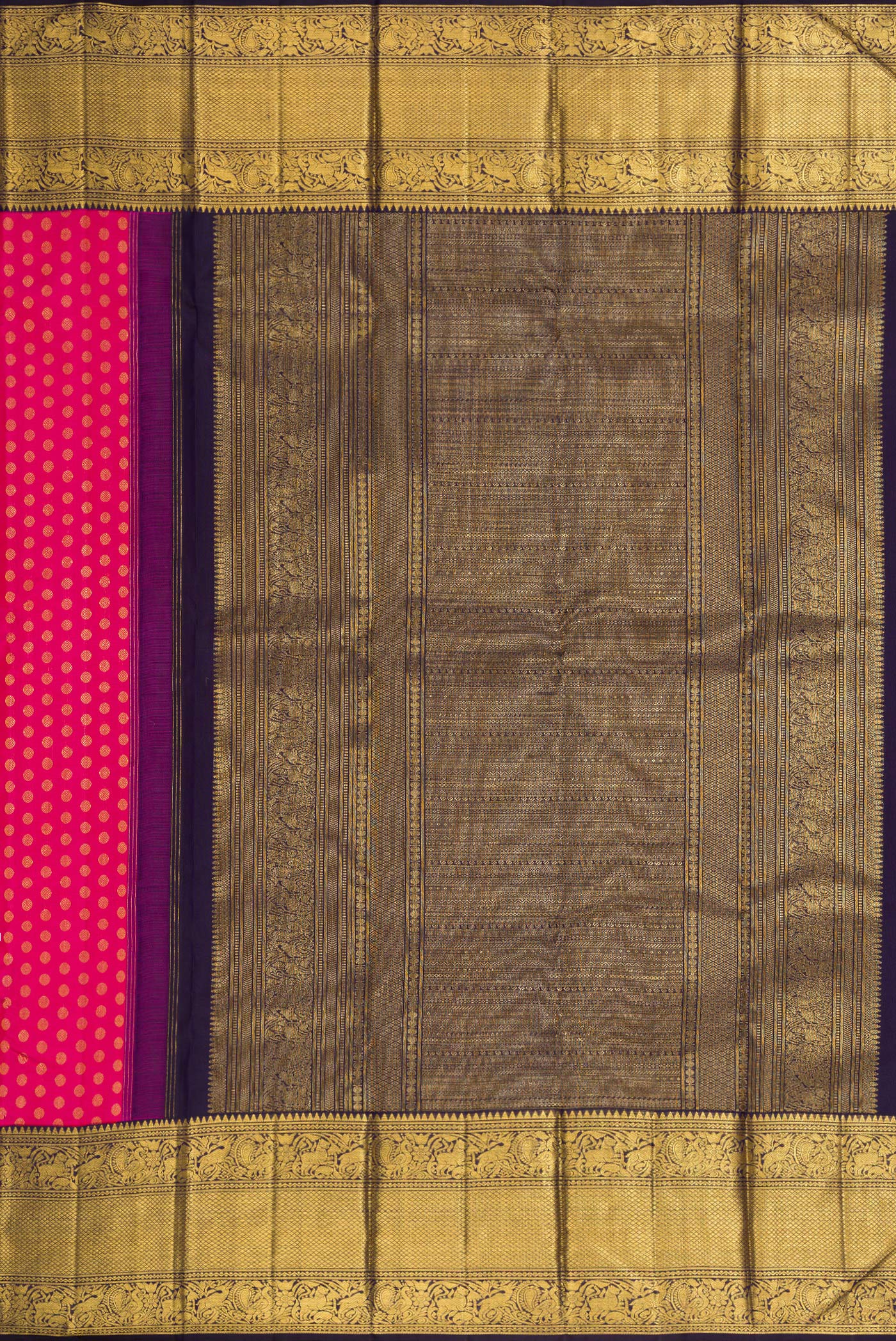 Pink Kanchipuram Silk Saree - Image 7