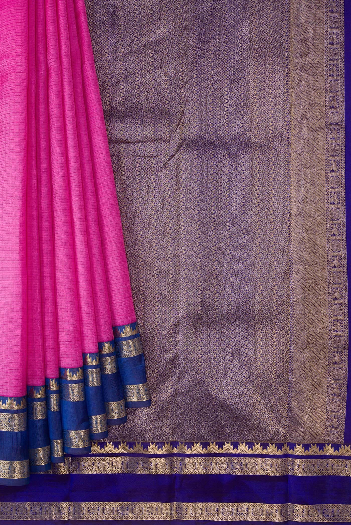 Pink Kanchipuram Silk Saree - Image 4
