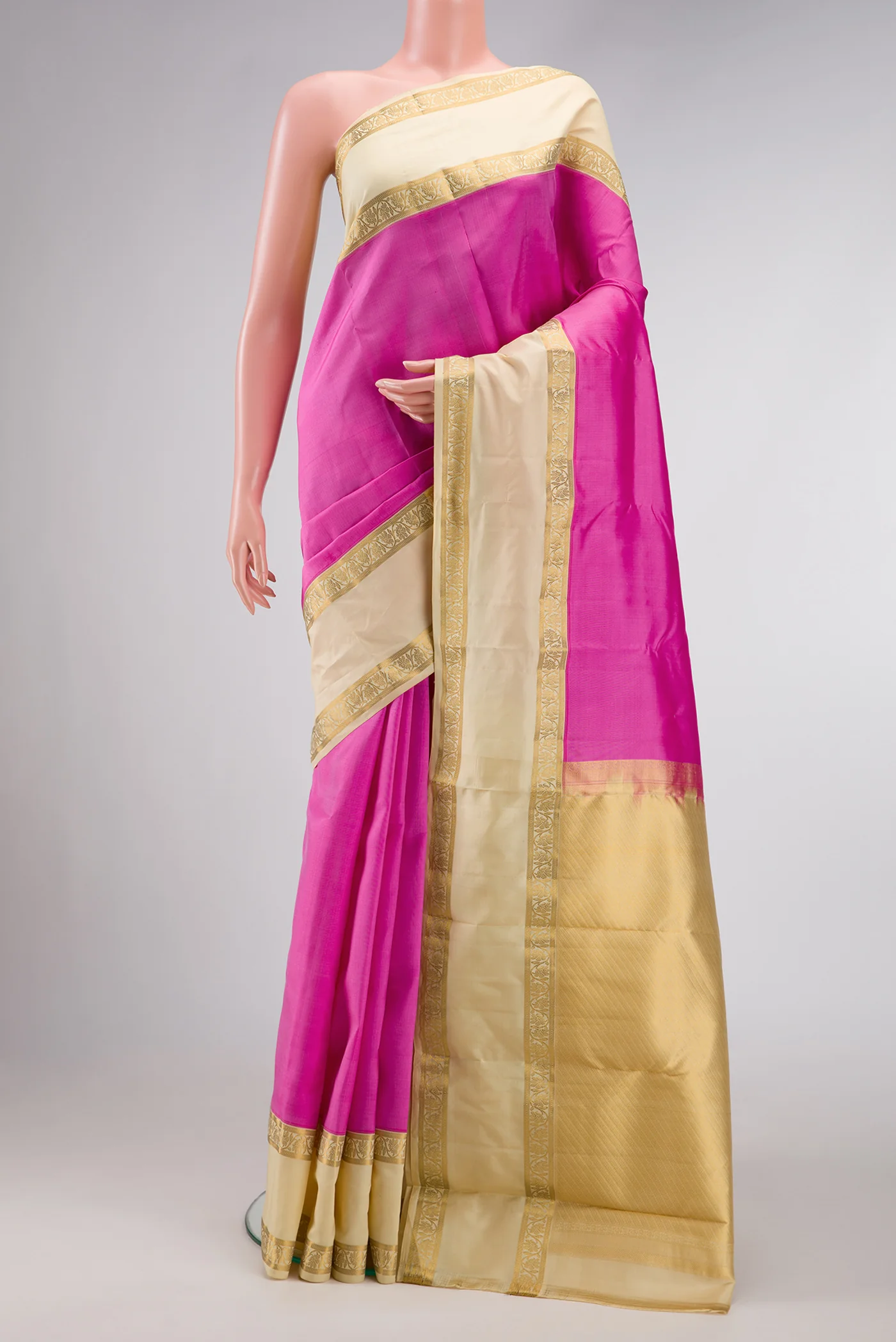Pink Kanchipuram Silk Saree