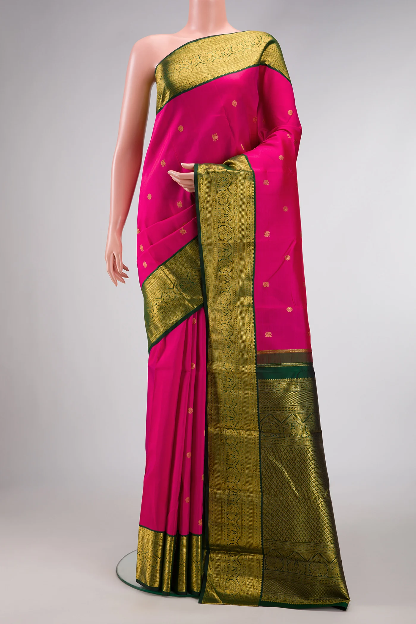 Pink Kanchipuram Silk Saree