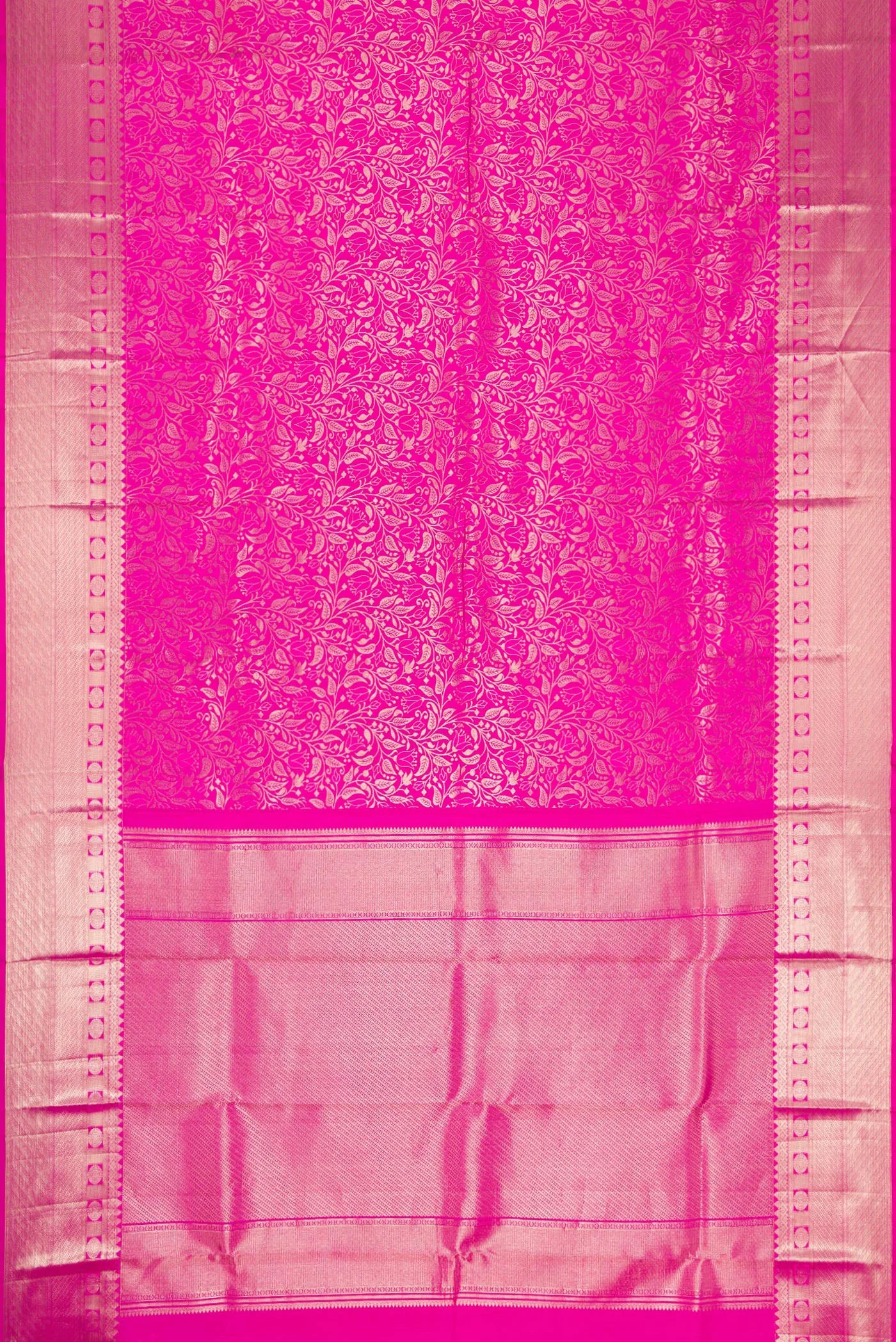 Rani Pink Kanchipuram Silk Saree - Image 6