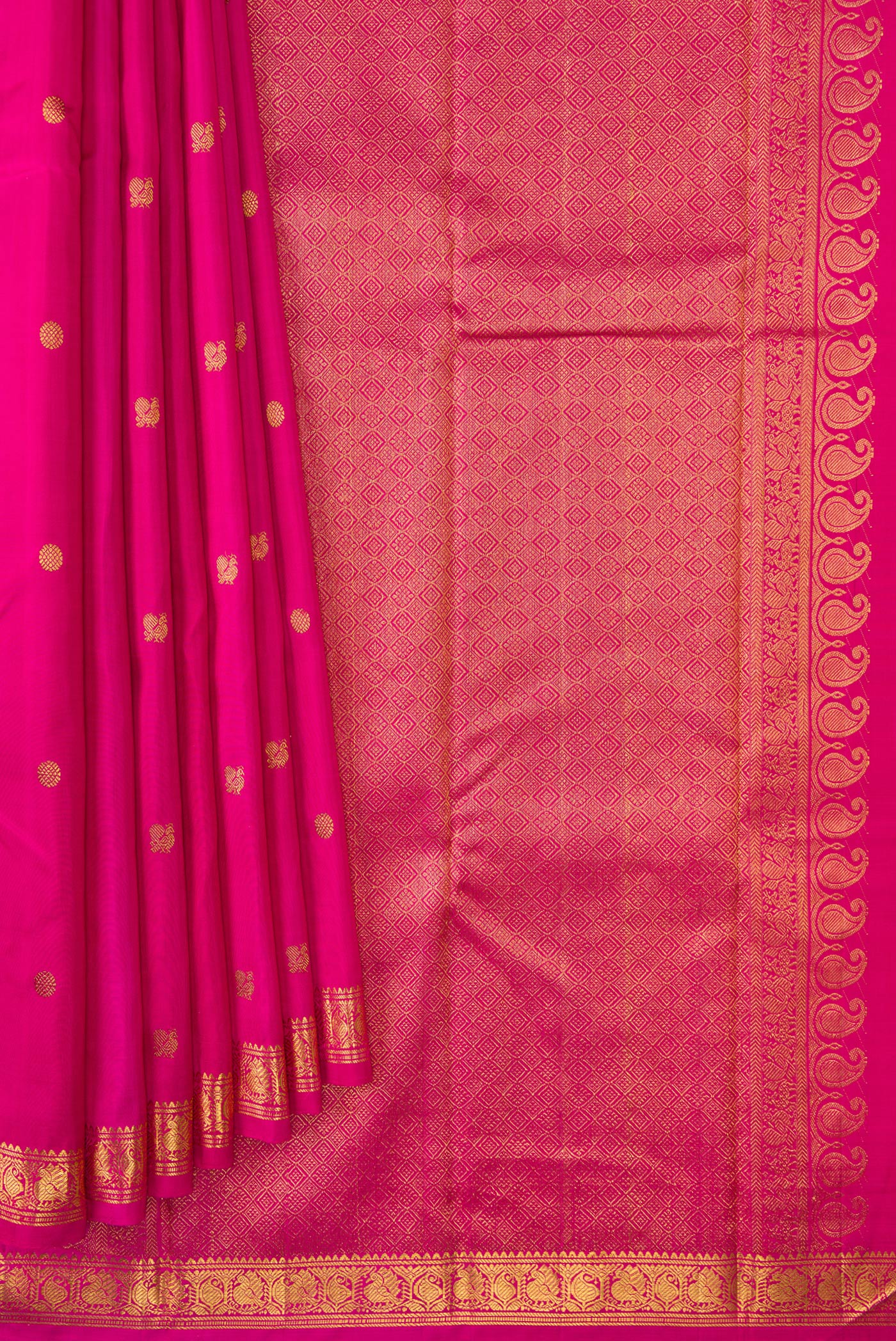 Pink Kanchipuram Silk Saree - Image 4