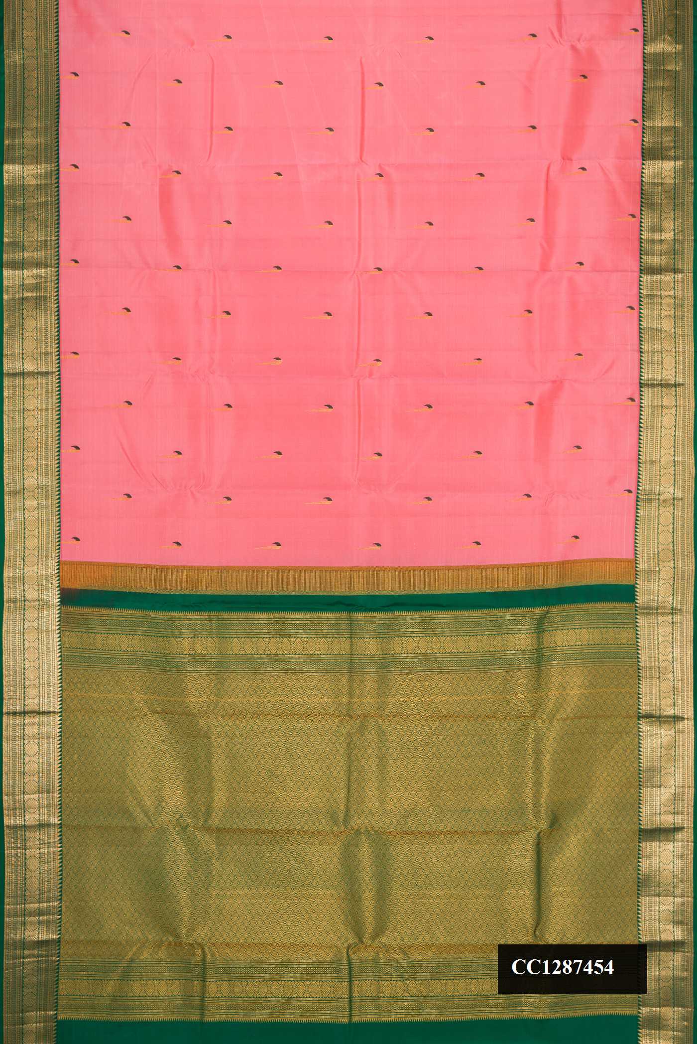 Pink Dual Tone Kanchipuram Silk Saree