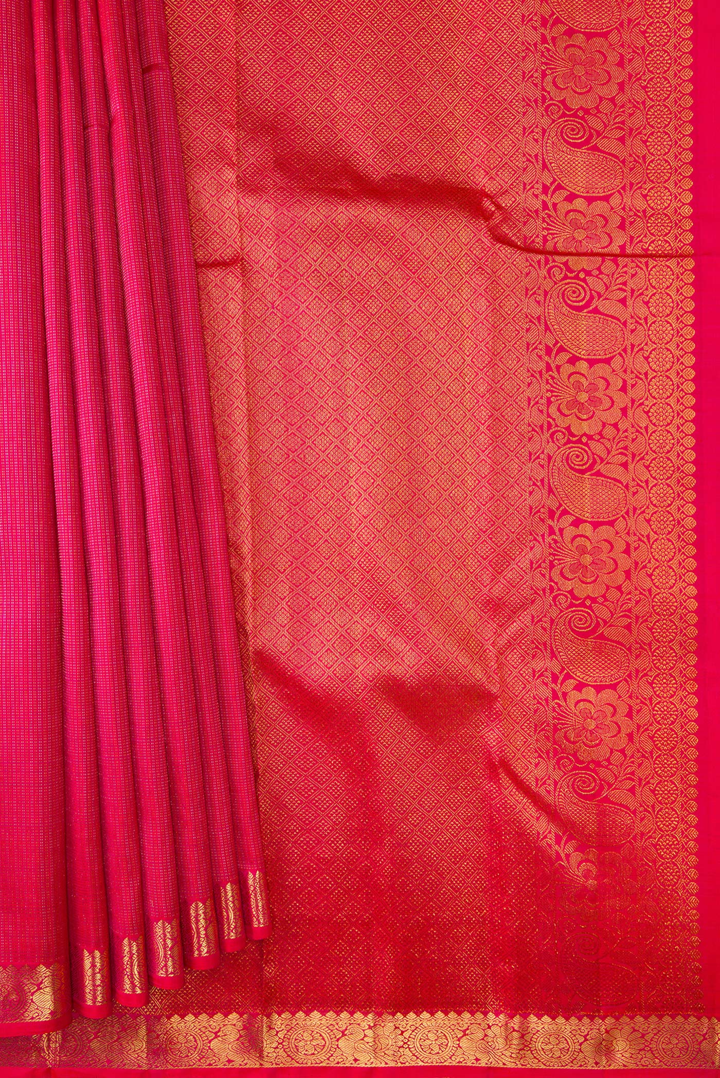 Pink Kanchipuram Silk Saree - Image 4