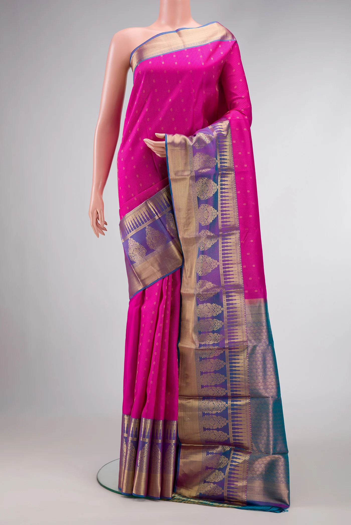 Pink Kanchipuram Silk Saree