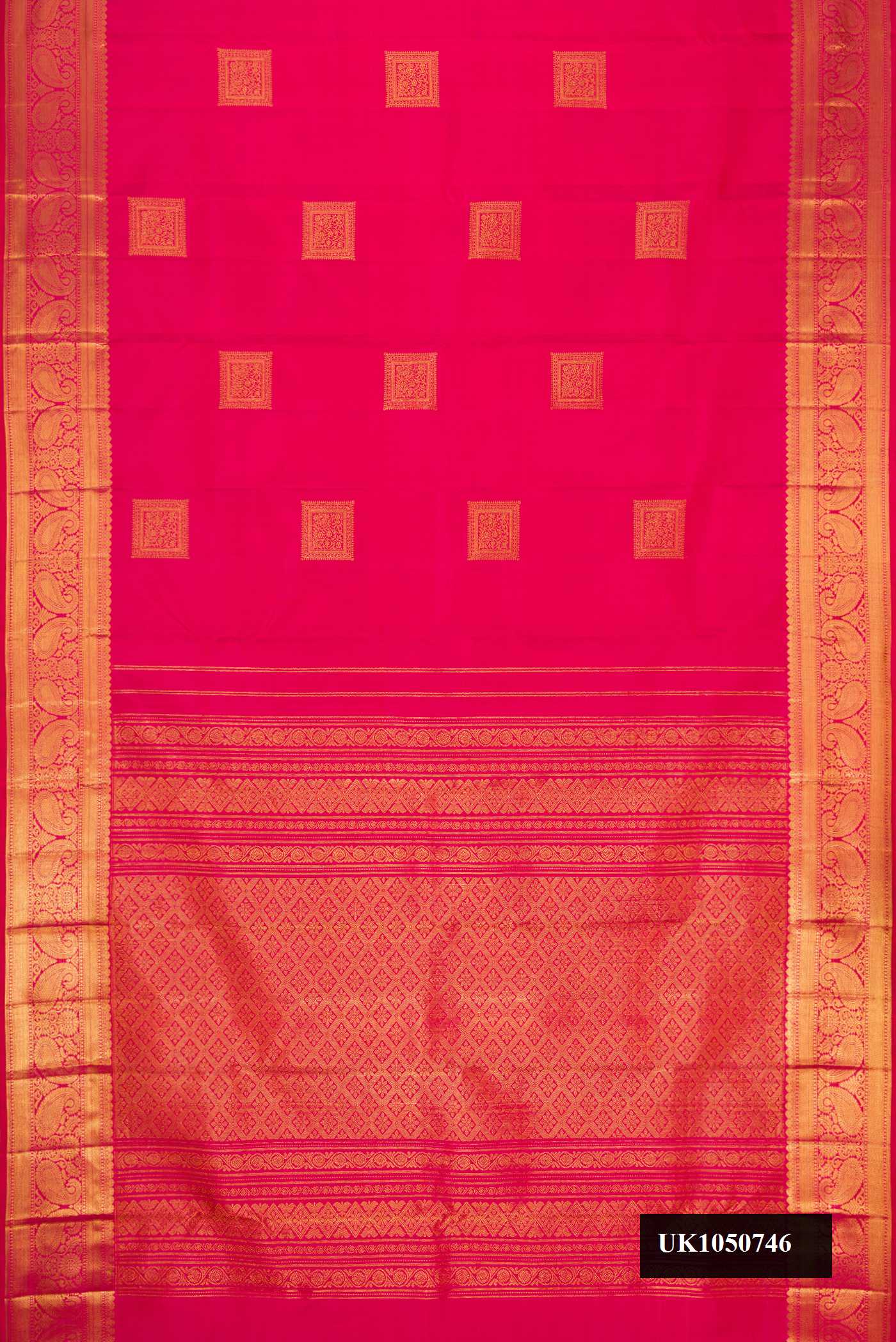 Pink Dual Tone Kanchipuram Silk Saree