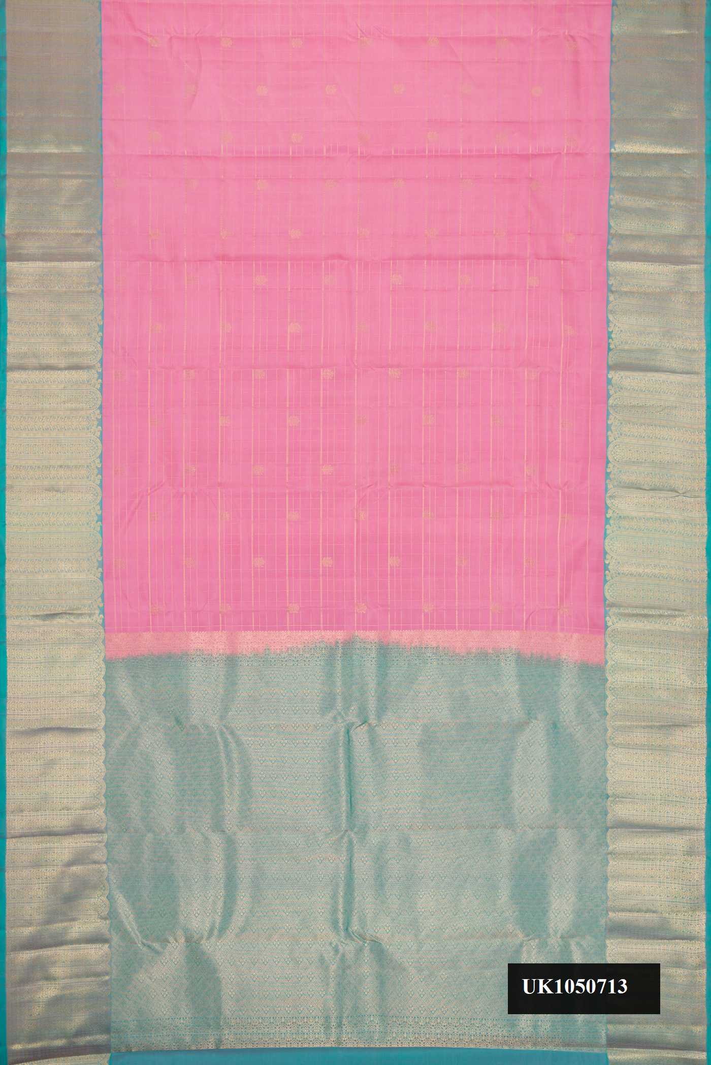 Pink Dual Tone Kanchipuram Silk Saree