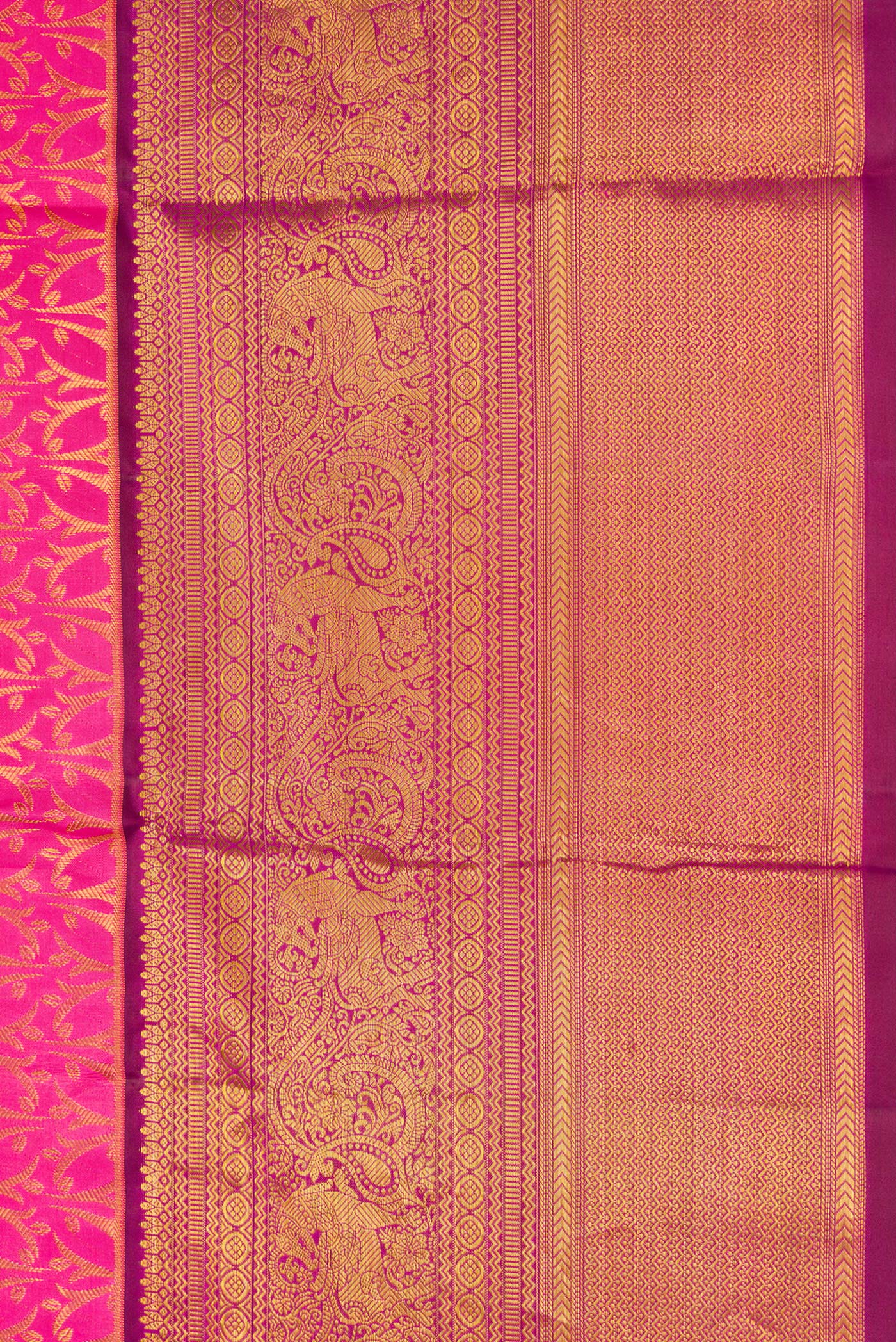 Pink Kanchipuram Silk Saree - Image 3