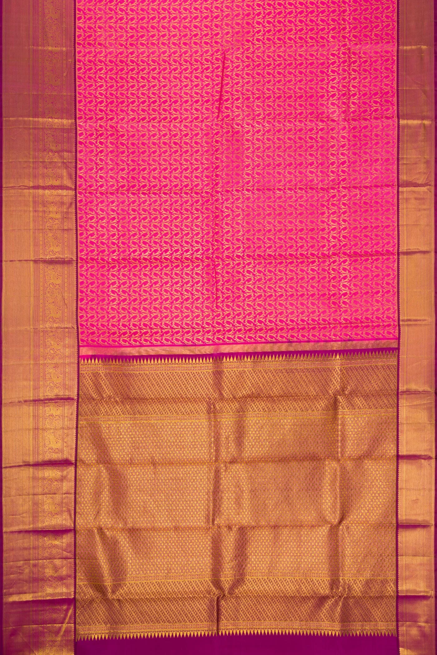 Pink Kanchipuram Silk Saree - Image 6