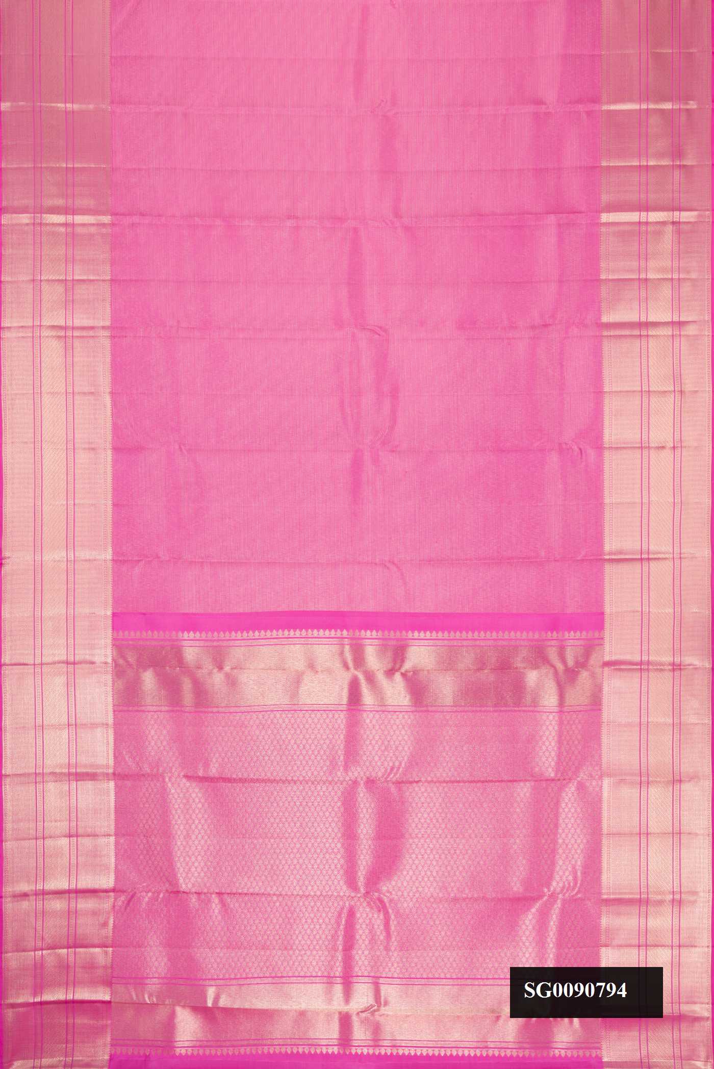 Pink Dual Tone Kanchipuram Silk Saree
