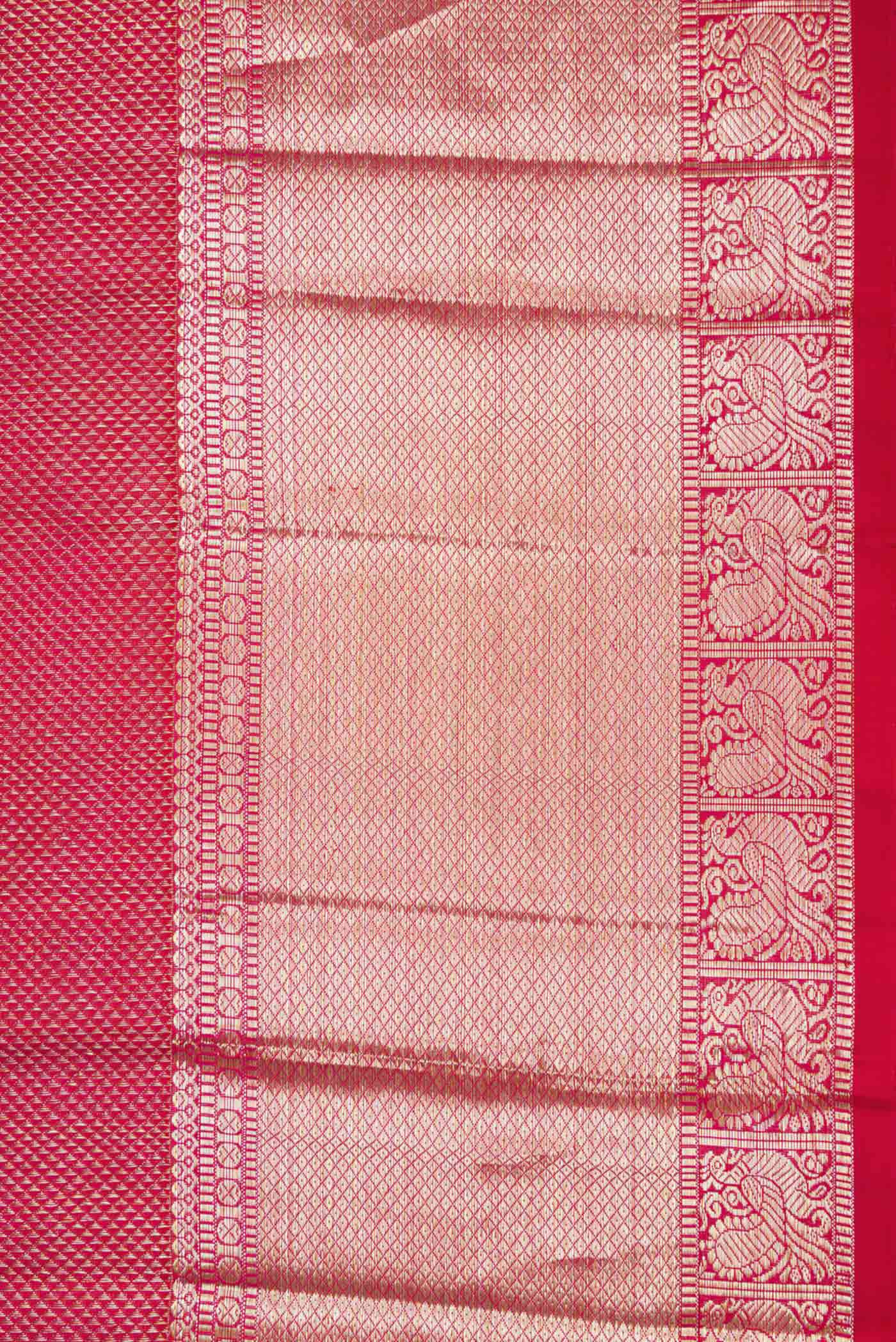 Pink Dual Tone Kanchipuram Silk Saree - Image 3