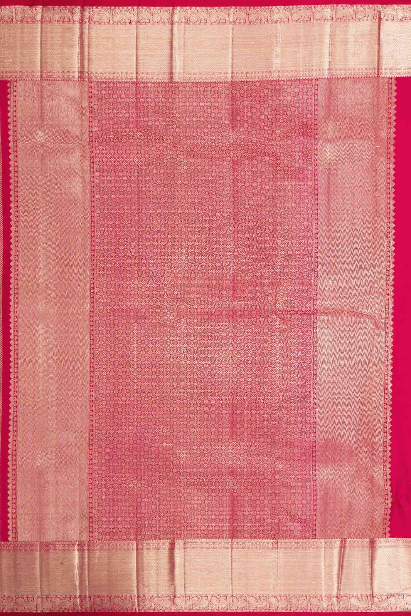 Pink Dual Tone Kanchipuram Silk Saree - Image 7