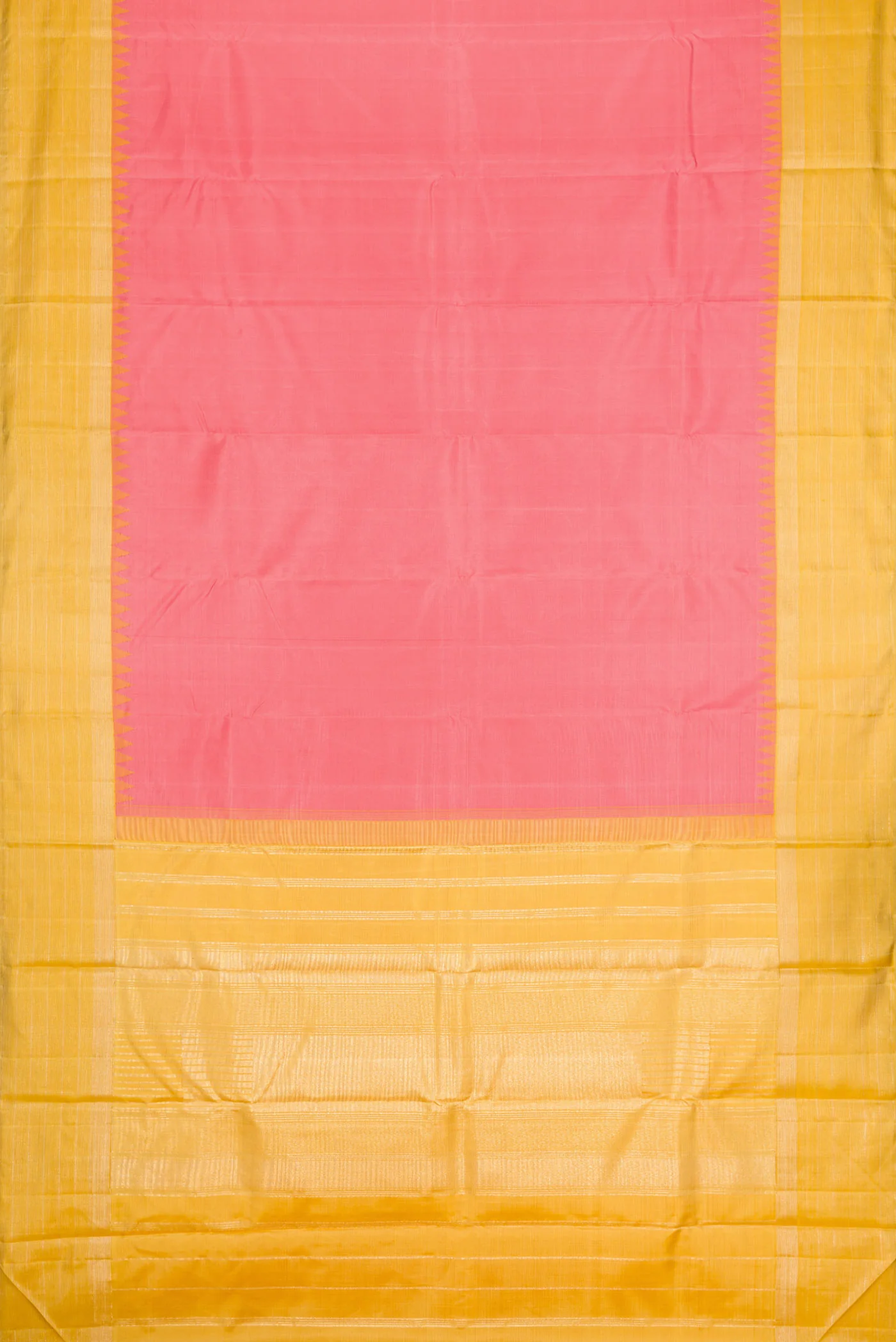 Pink Dual Tone Kanjivaram Silk Saree - Image 6