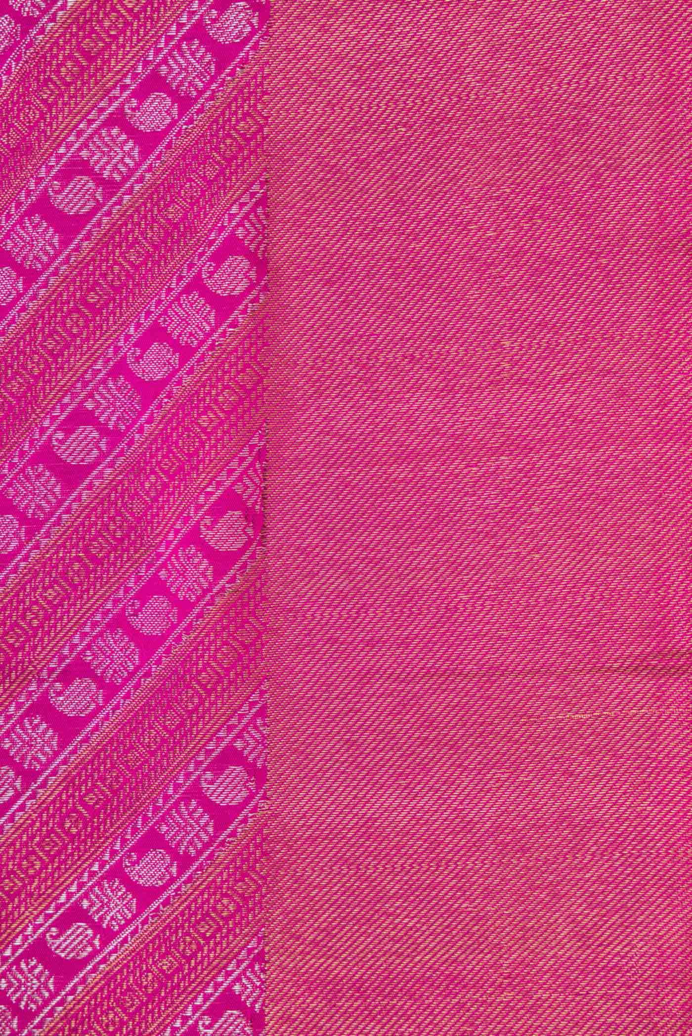 Pink Dual Tone Kanchipuram Silk Saree - Image 3