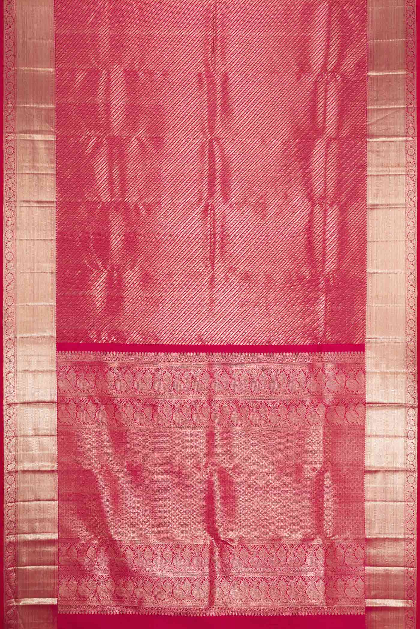Pink Dual Tone Kanchipuram Silk Saree - Image 6