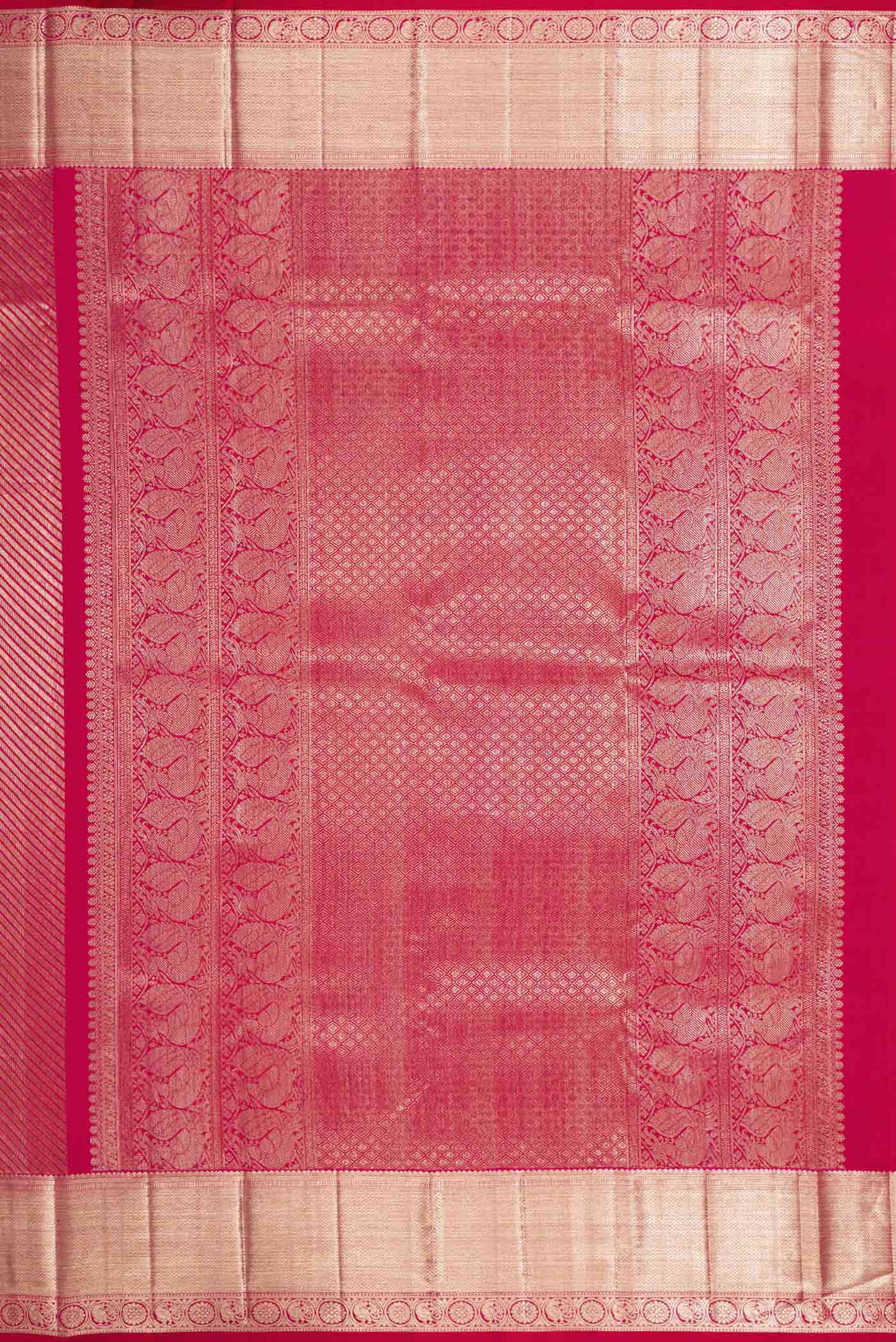 Pink Dual Tone Kanchipuram Silk Saree - Image 7