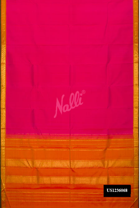 Pink Dual Tone Kanchipuram Silk Saree